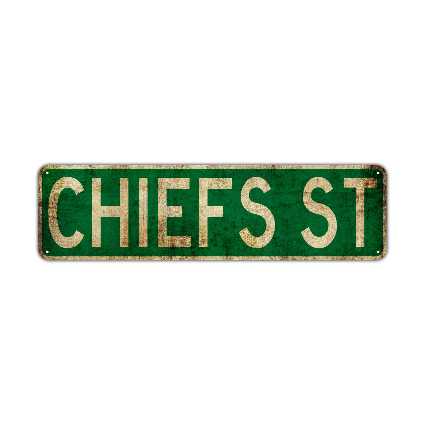 Chiefs St Vintage Retro Street Novelty Sign Rustic Metal Aluminum Decor Wall Man Shop Cave Bar Gift
