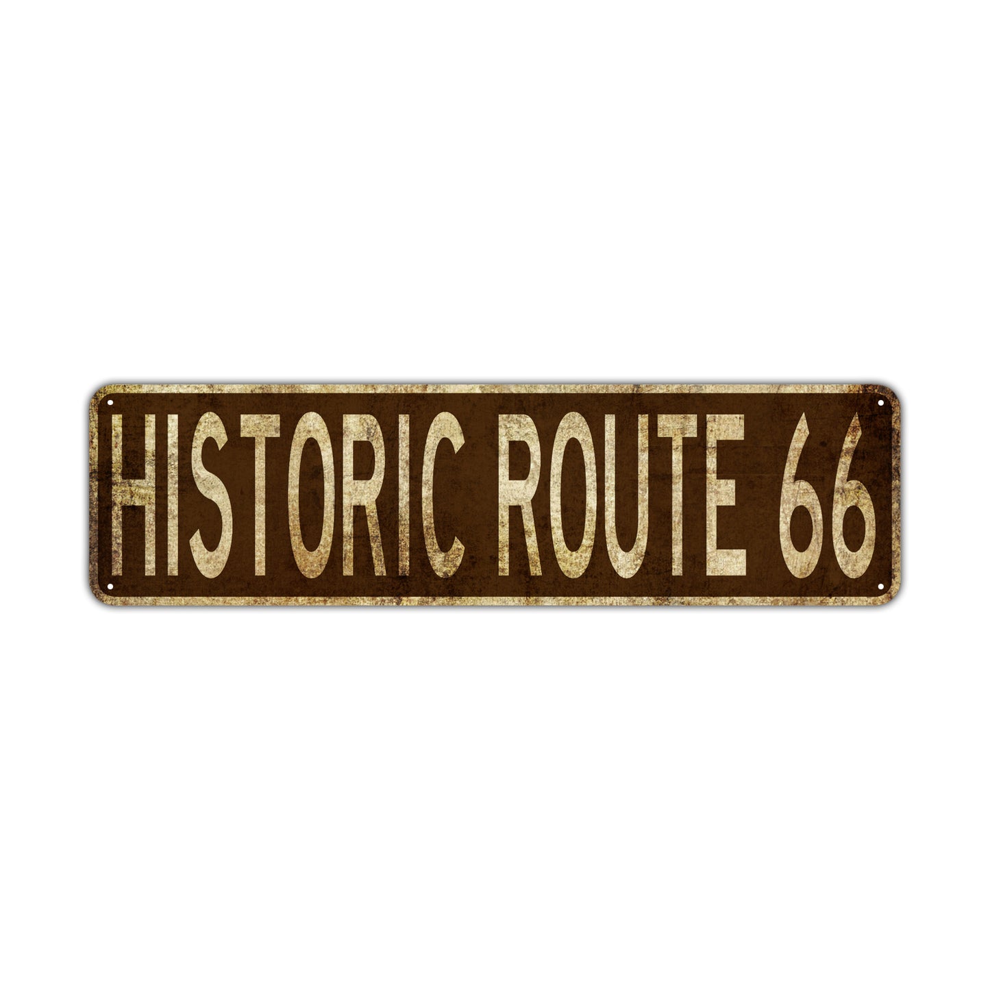 Historic Route 66 Vintage Retro Street Novelty Sign Rustic Metal Aluminum Decor Wall Man Shop Cave Bar Gift