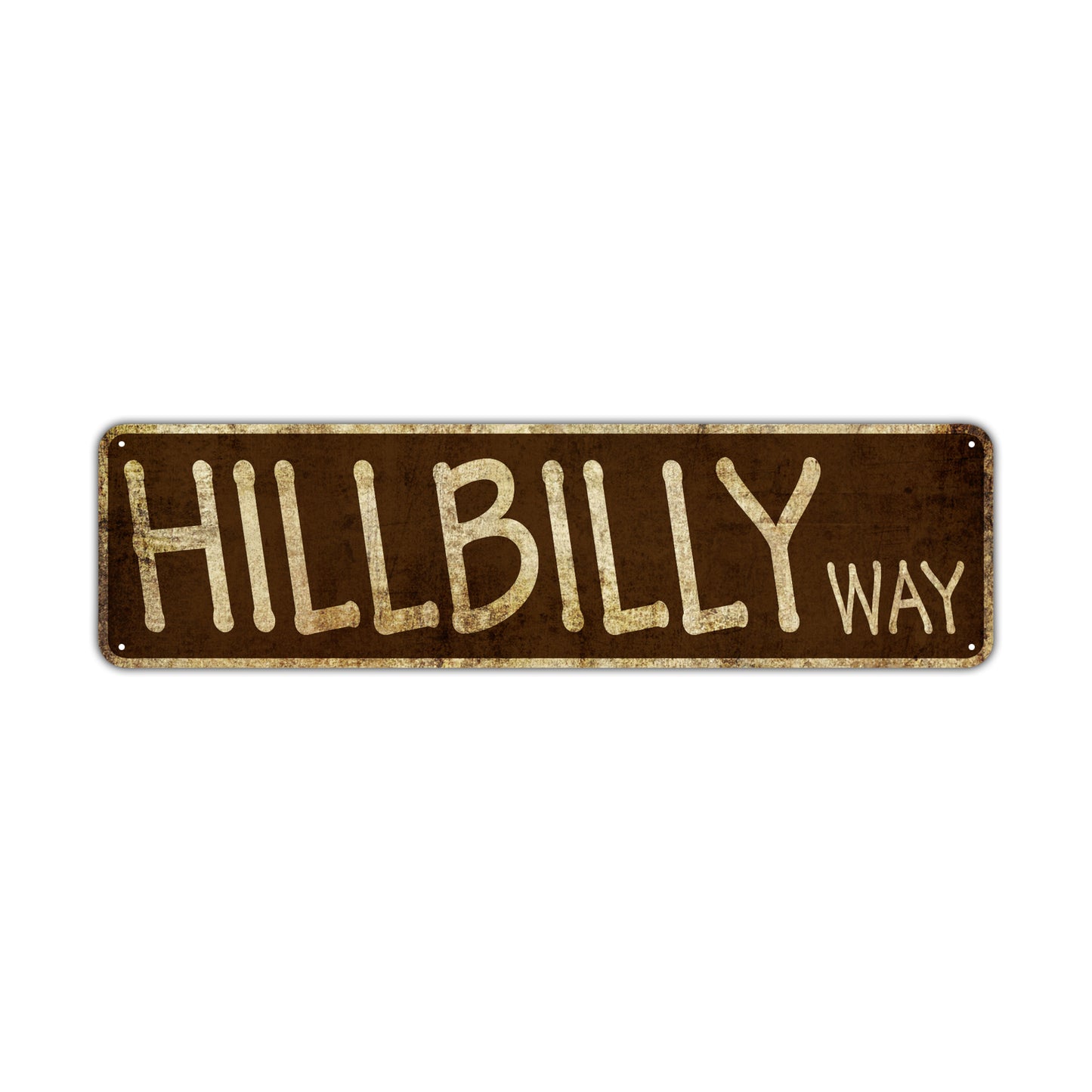 Hill Billy Way Vintage Retro Street Novelty Sign Rustic Metal Aluminum Decor Wall Man Shop Cave Bar Gift