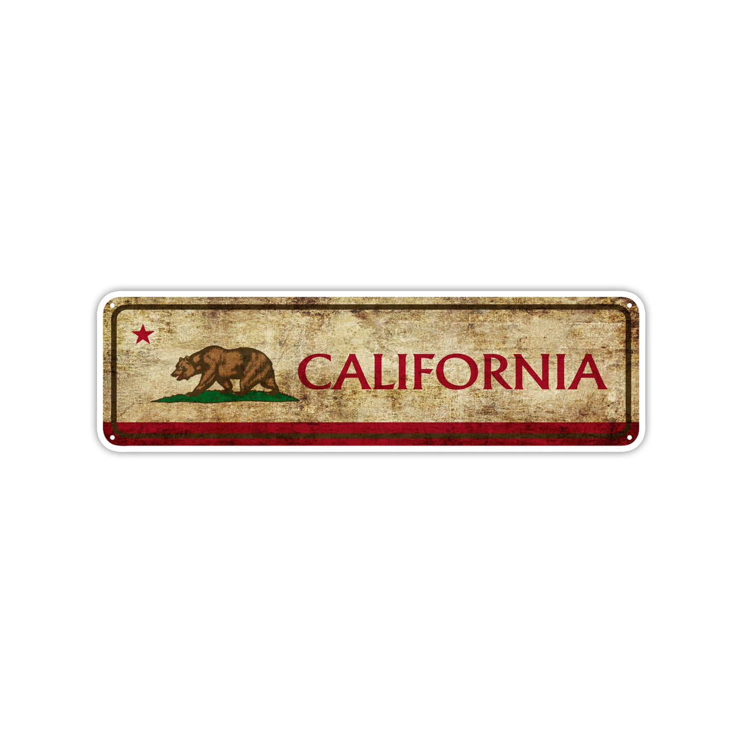 California State Country United States Vintage Retro Street Novelty Sign Rustic Metal Aluminum Decor Wall Man Shop Cave Bar Gift