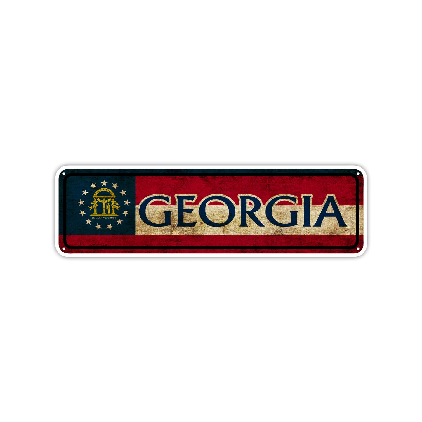 Georgia State Country United States Vintage Retro Street Novelty Sign Rustic Metal Aluminum Decor Wall Man Shop Cave Bar Gift