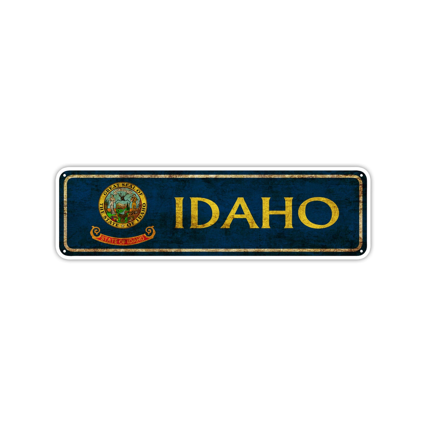 Idaho State Country United States Vintage Retro Street Novelty Sign Rustic Metal Aluminum Decor Wall Man Shop Cave Bar Gift