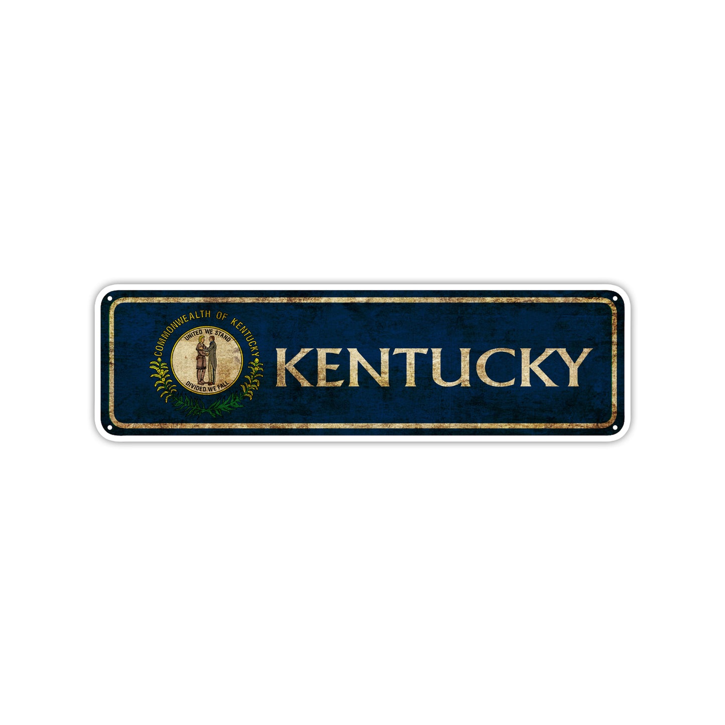 Kentucky State Country United States Vintage Retro Street Novelty Sign Rustic Metal Aluminum Decor Wall Man Shop Cave Bar Gift