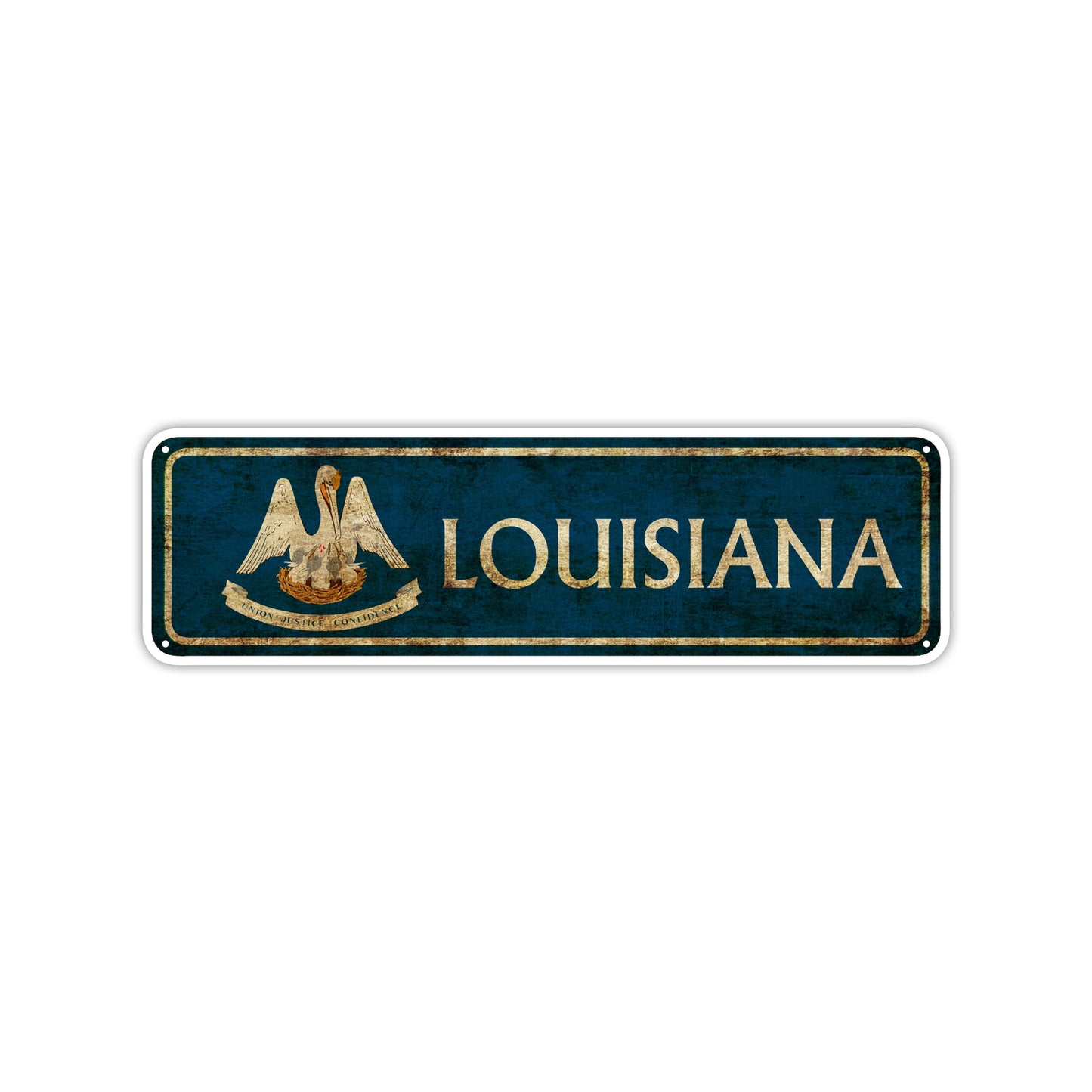 Louisiana State Country United States Vintage Retro Street Novelty Sign Rustic Metal Aluminum Decor Wall Man Shop Cave Bar Gift