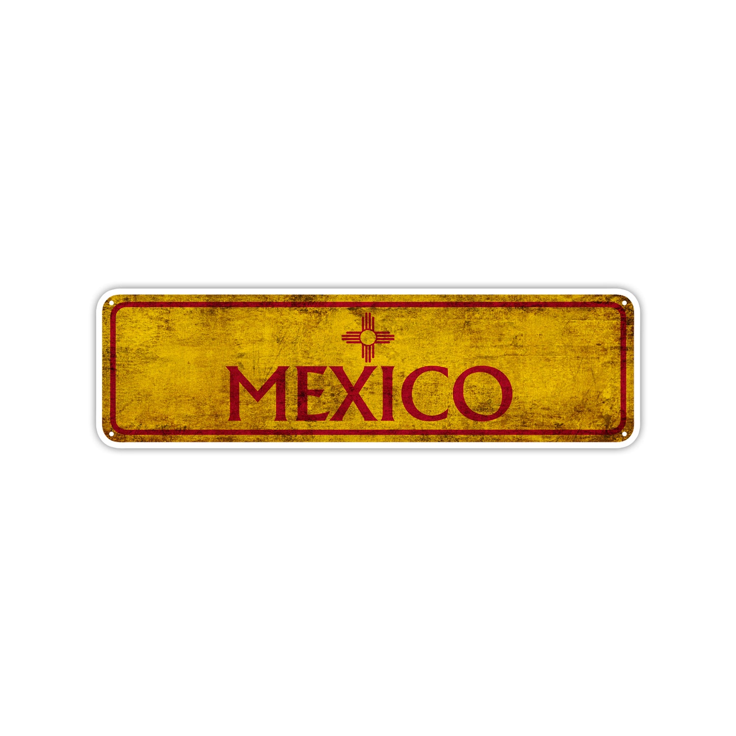 Mexico State Country United States Vintage Retro Street Novelty Sign Rustic Metal Aluminum Decor Wall Man Shop Cave Bar Gift