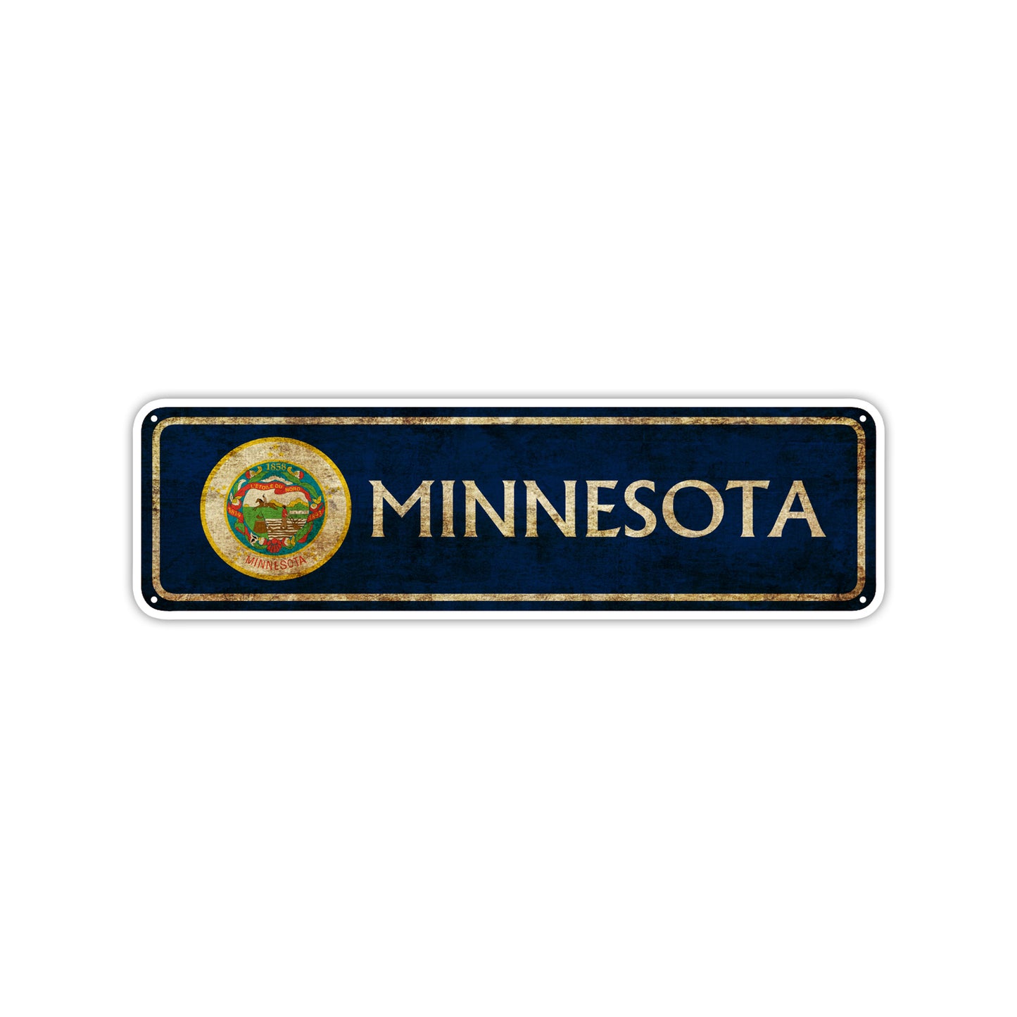 Minnesota State Country United States Vintage Retro Street Novelty Sign Rustic Metal Aluminum Decor Wall Man Shop Cave Bar Gift
