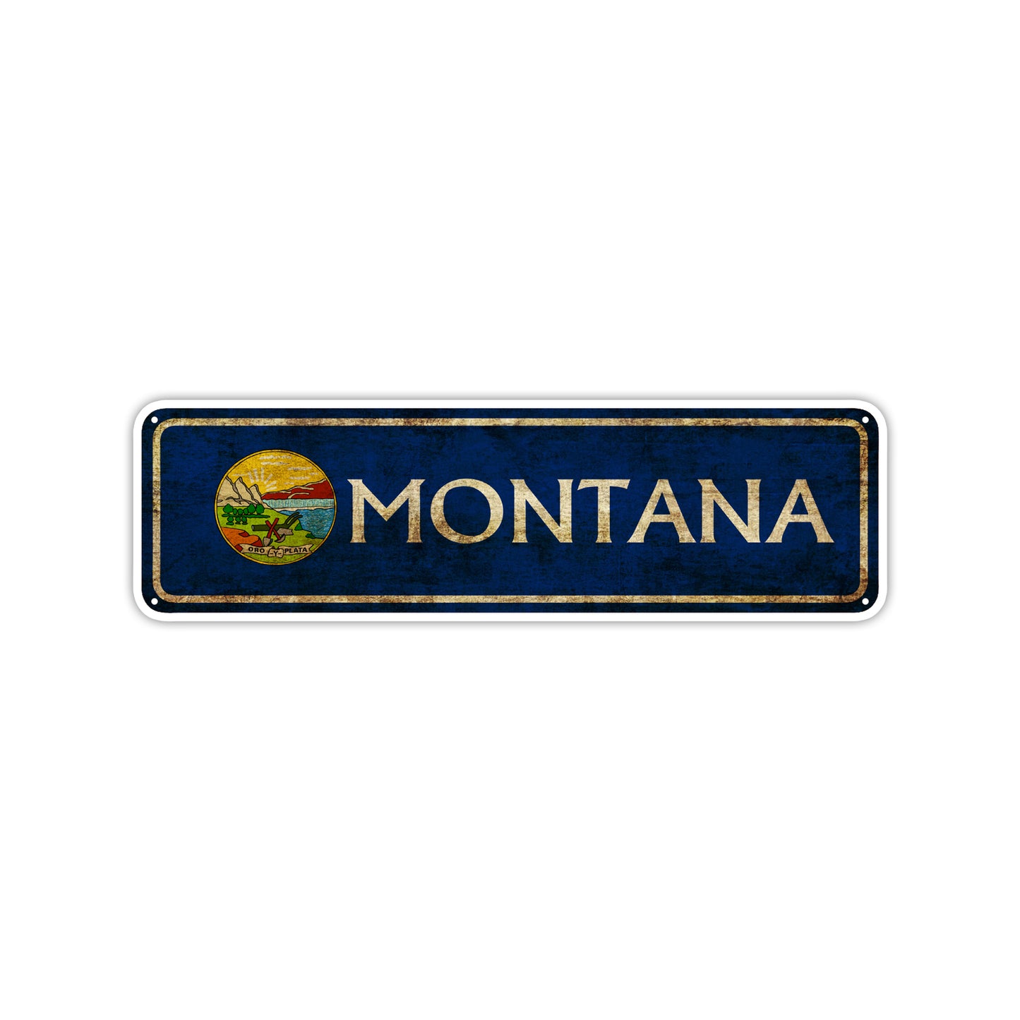 Montana State Country United States Vintage Retro Street Novelty Sign Rustic Metal Aluminum Decor Wall Man Shop Cave Bar Gift