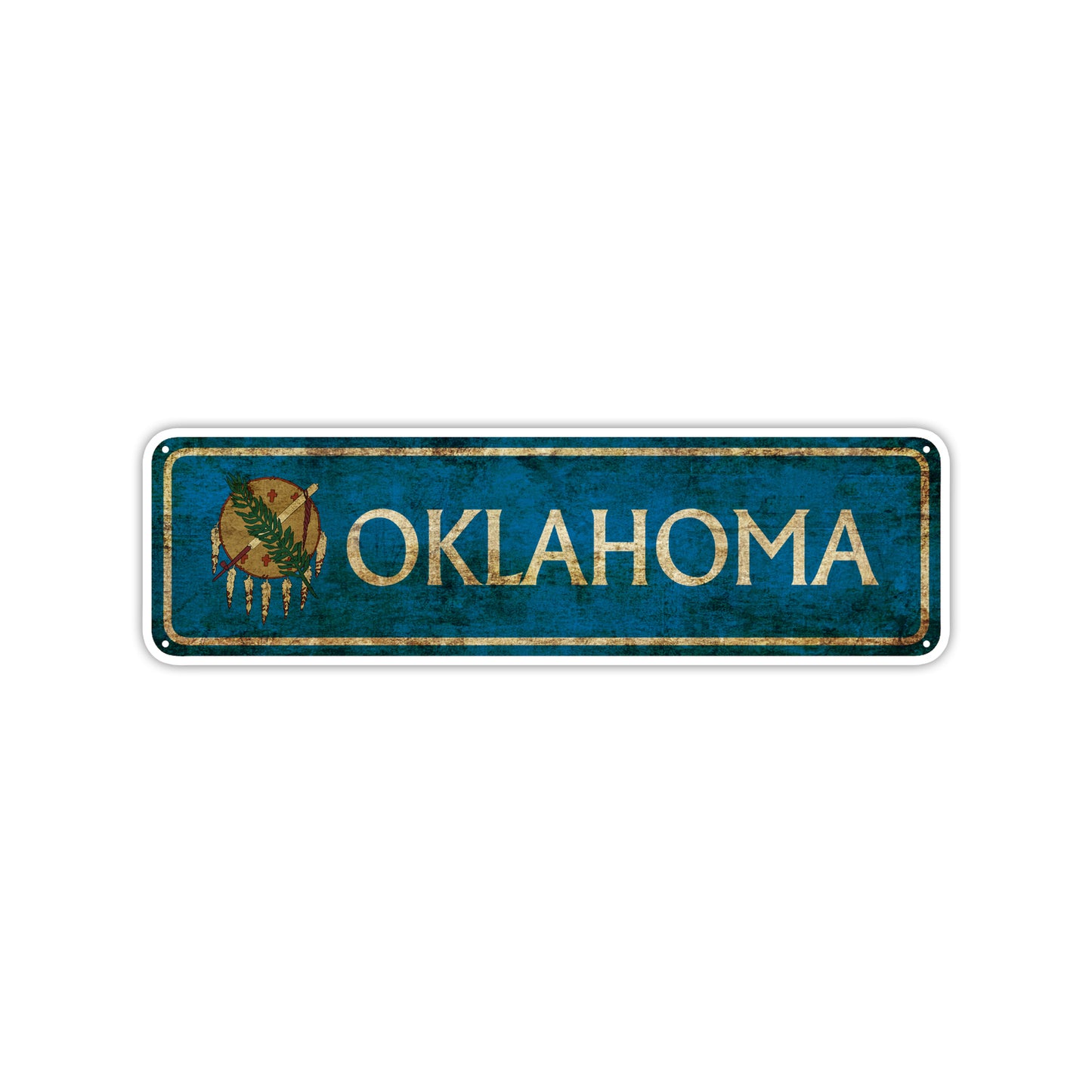 Oklahoma State Country United States Vintage Retro Street Novelty Sign Rustic Metal Aluminum Decor Wall Man Shop Cave Bar Gift