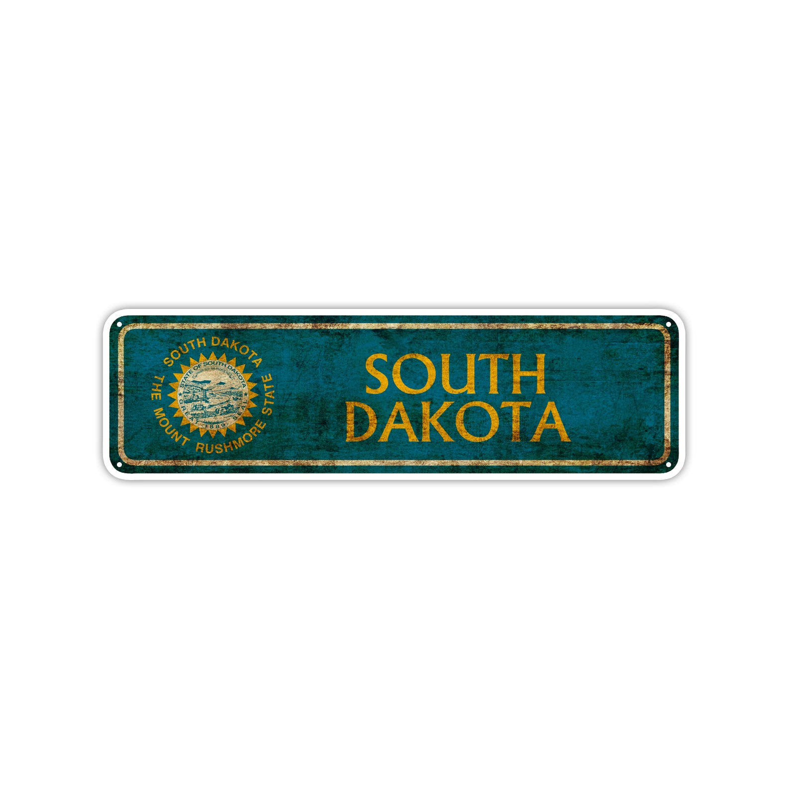 South Dakota State Country United States Vintage Retro Street Novelty Sign Rustic Metal Aluminum Decor Wall Man Shop Cave Bar Gift