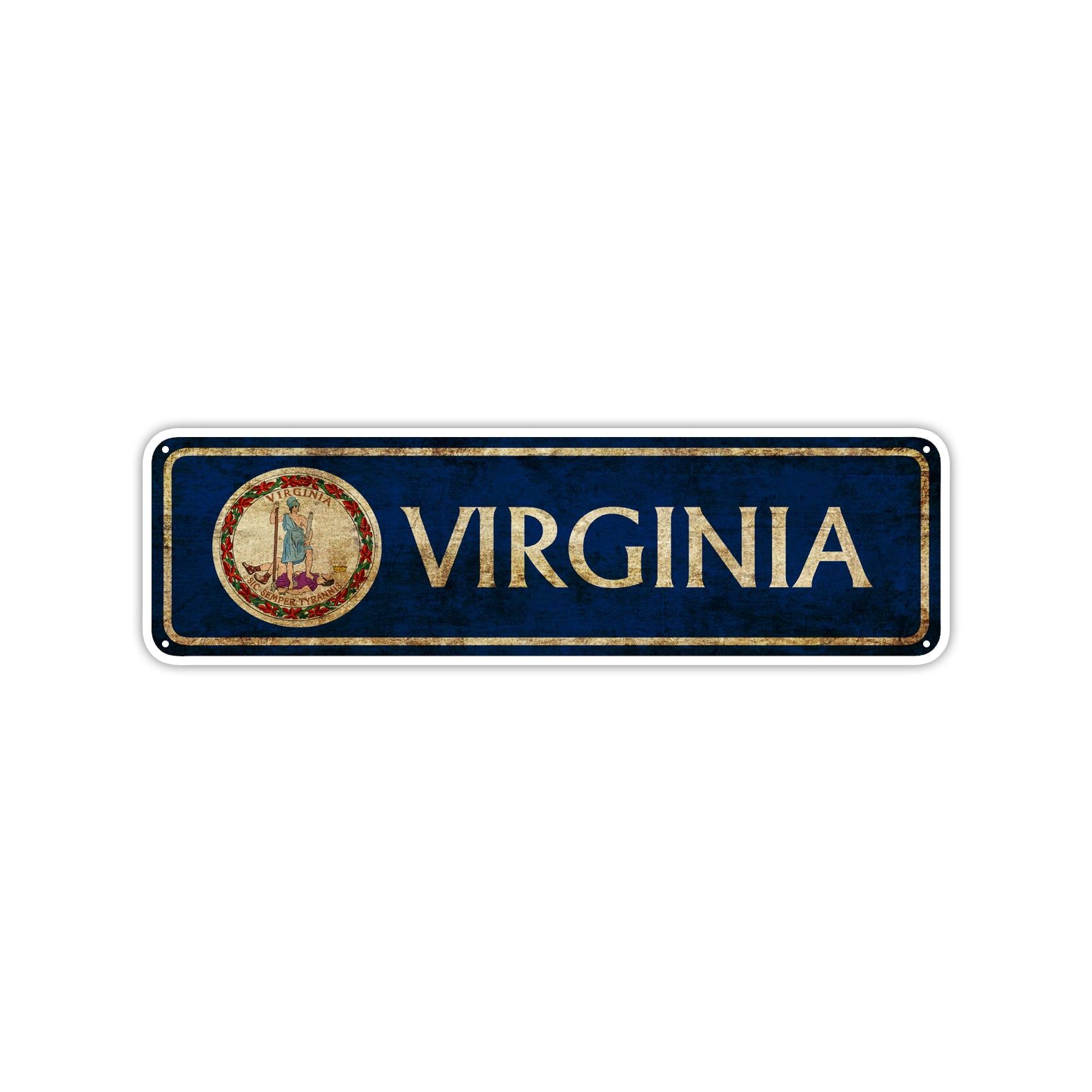 Virginia State Country United States Vintage Retro Street Novelty Sign Rustic Metal Aluminum Decor Wall Man Shop Cave Bar Gift
