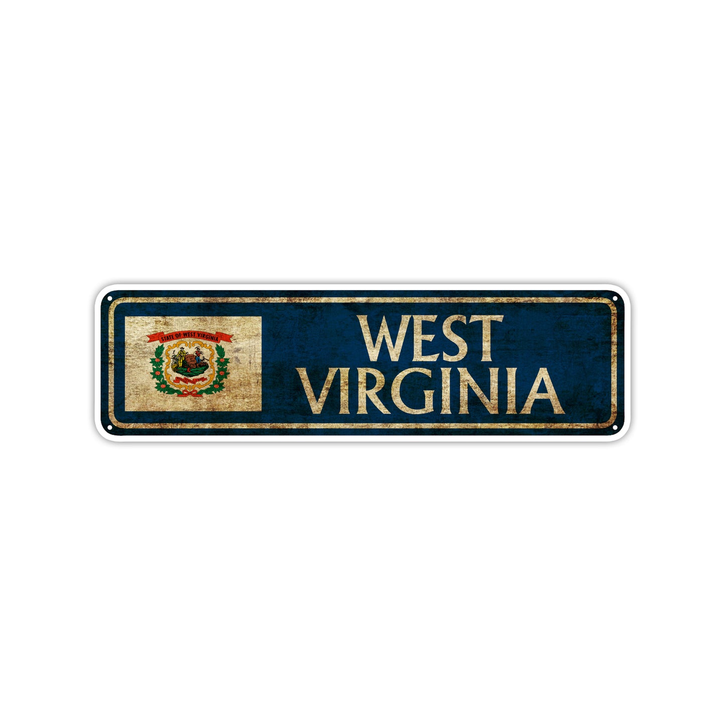 West Virginia State Country United States Vintage Retro Street Novelty Sign Rustic Metal Aluminum Decor Wall Man Shop Cave Bar Gift