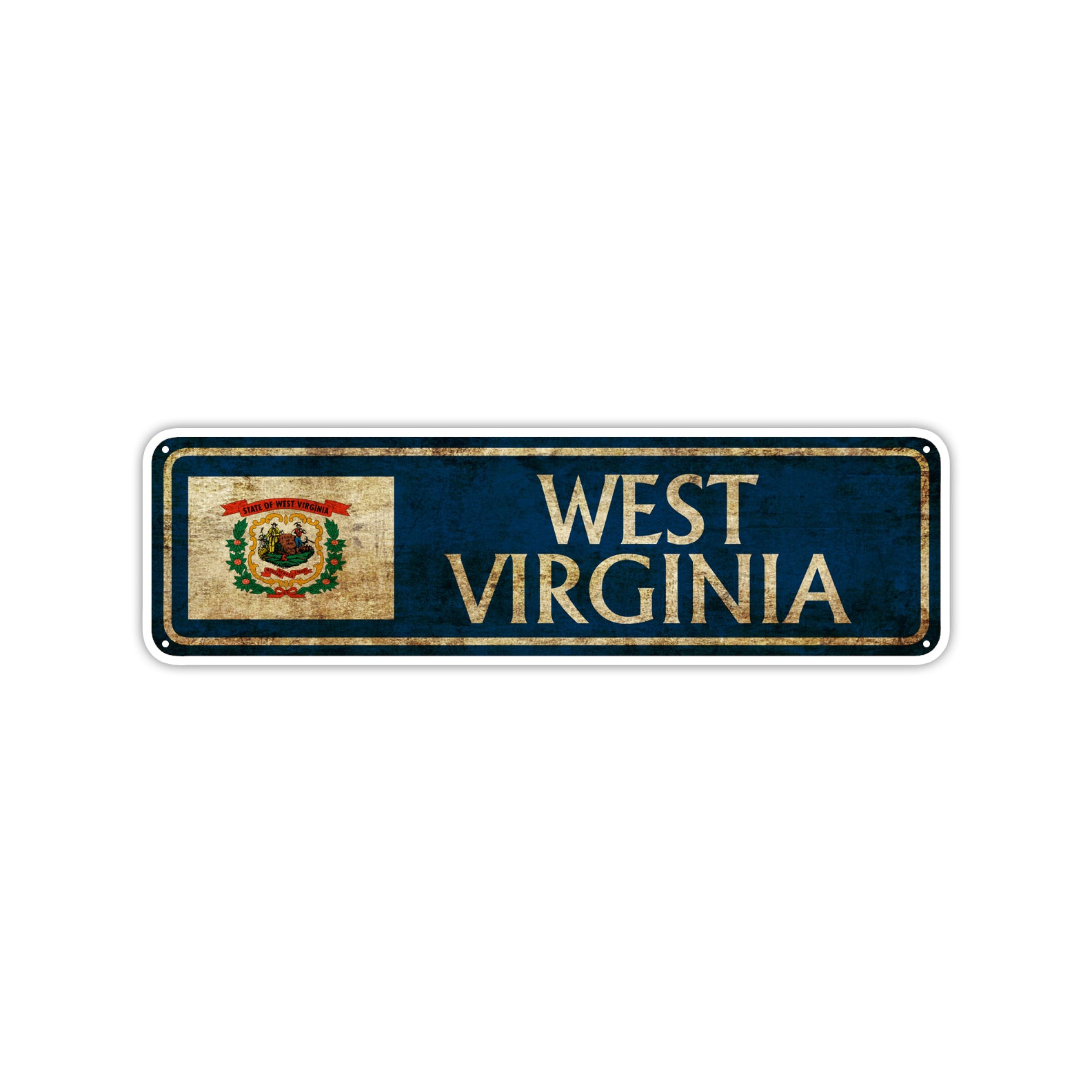 West Virginia State Country United States Vintage Retro Street Novelty Sign Rustic Metal Aluminum Decor Wall Man Shop Cave Bar Gift