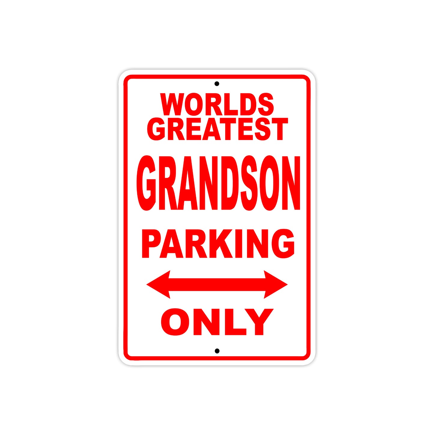World Greatest Grandson Parking Only With Humor Jokes Funny Gags Novelty Caution Warning Aluminum