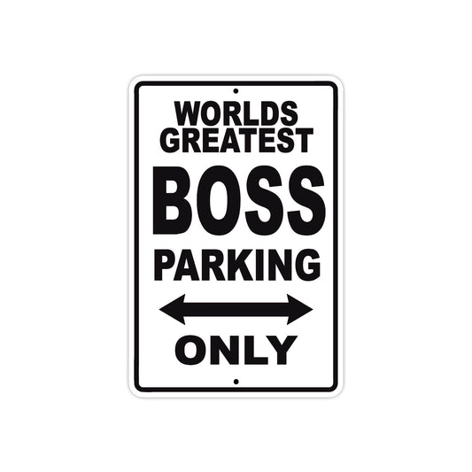 World Greatest Boos Parking Only With Humor Jokes Funny Gags Novelty Caution Warning Aluminum