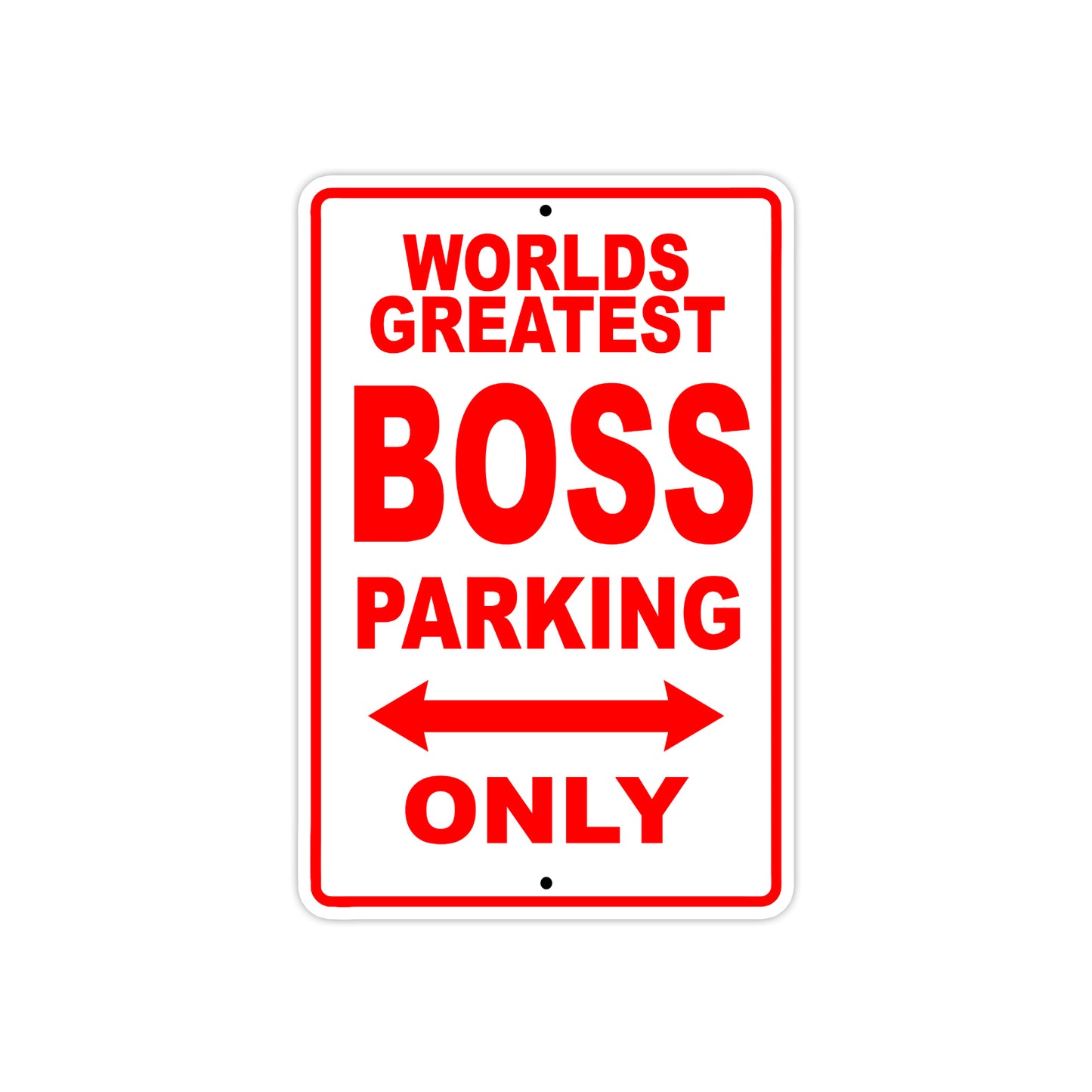 World Greatest Boos Parking Only With Humor Jokes Funny Gags Novelty Caution Warning Aluminum