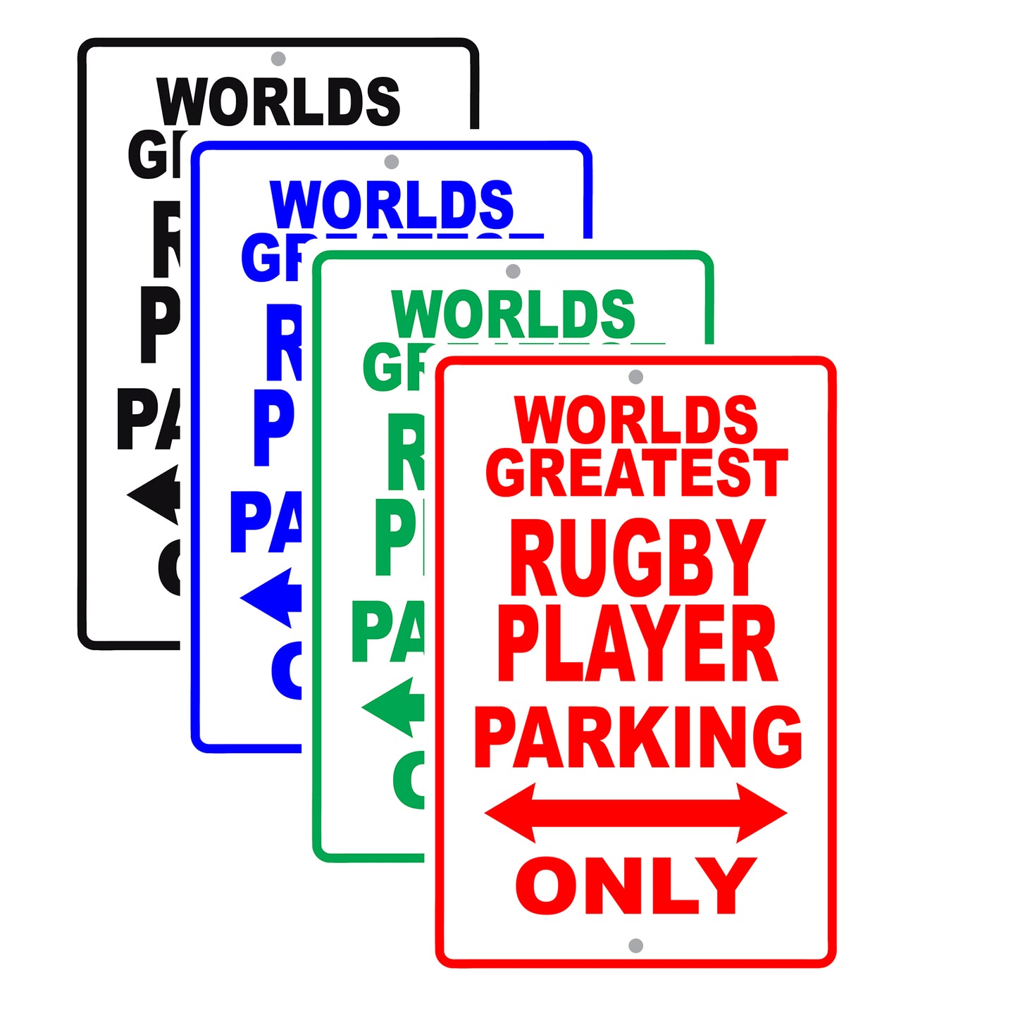 World Greatest Rugby Player Parking Only With Humor Jokes Funny Gags Novelty Warning Aluminum