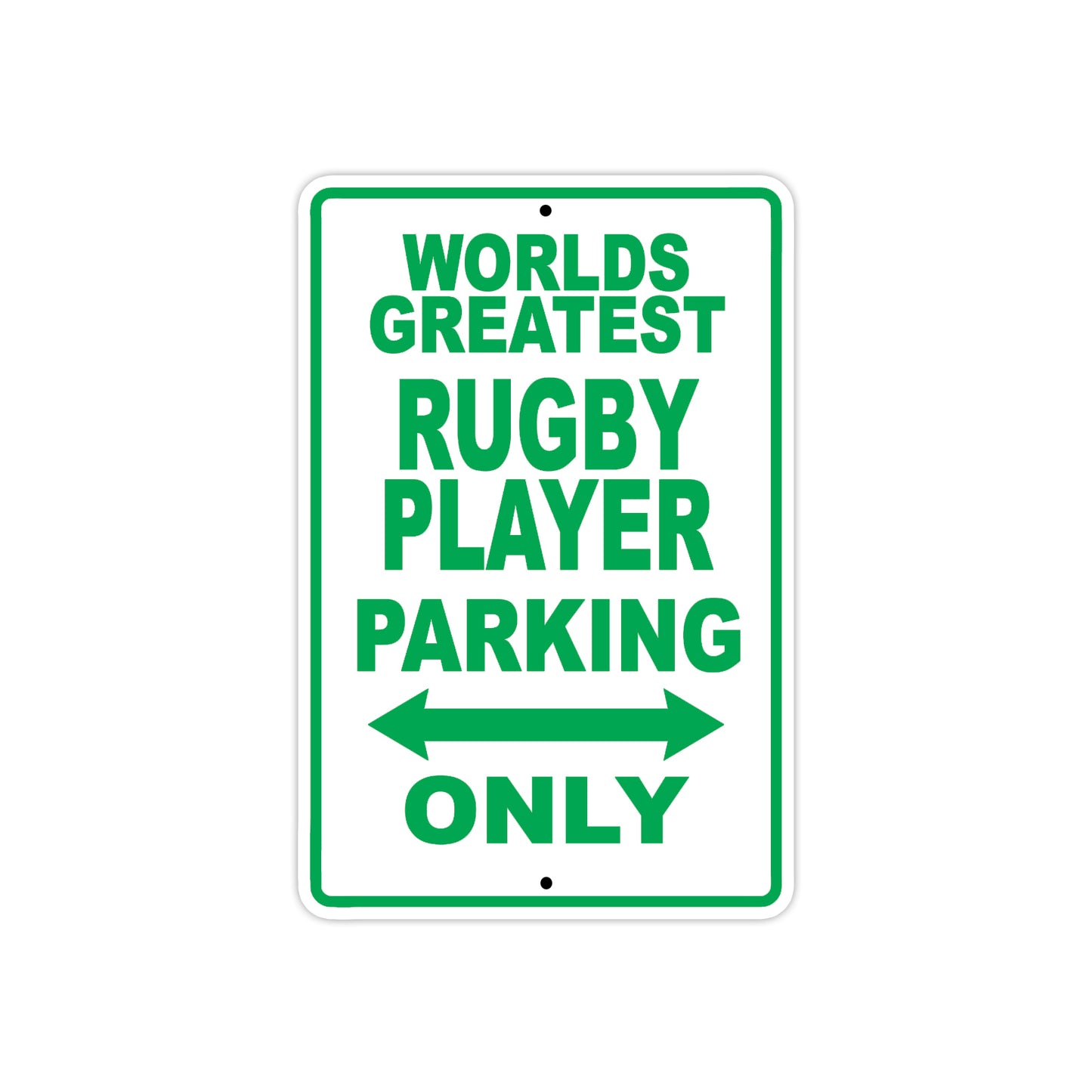 World Greatest Rugby Player Parking Only With Humor Jokes Funny Gags Novelty Warning Aluminum