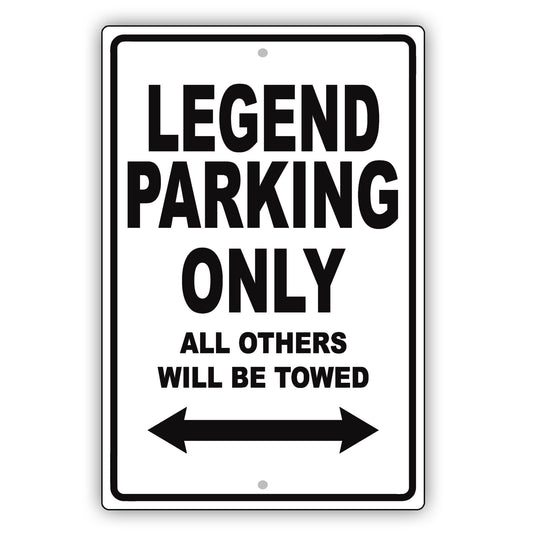 Acura Legend Parking Only All Others Will Be Towed Aluminum Decor Garage Sign