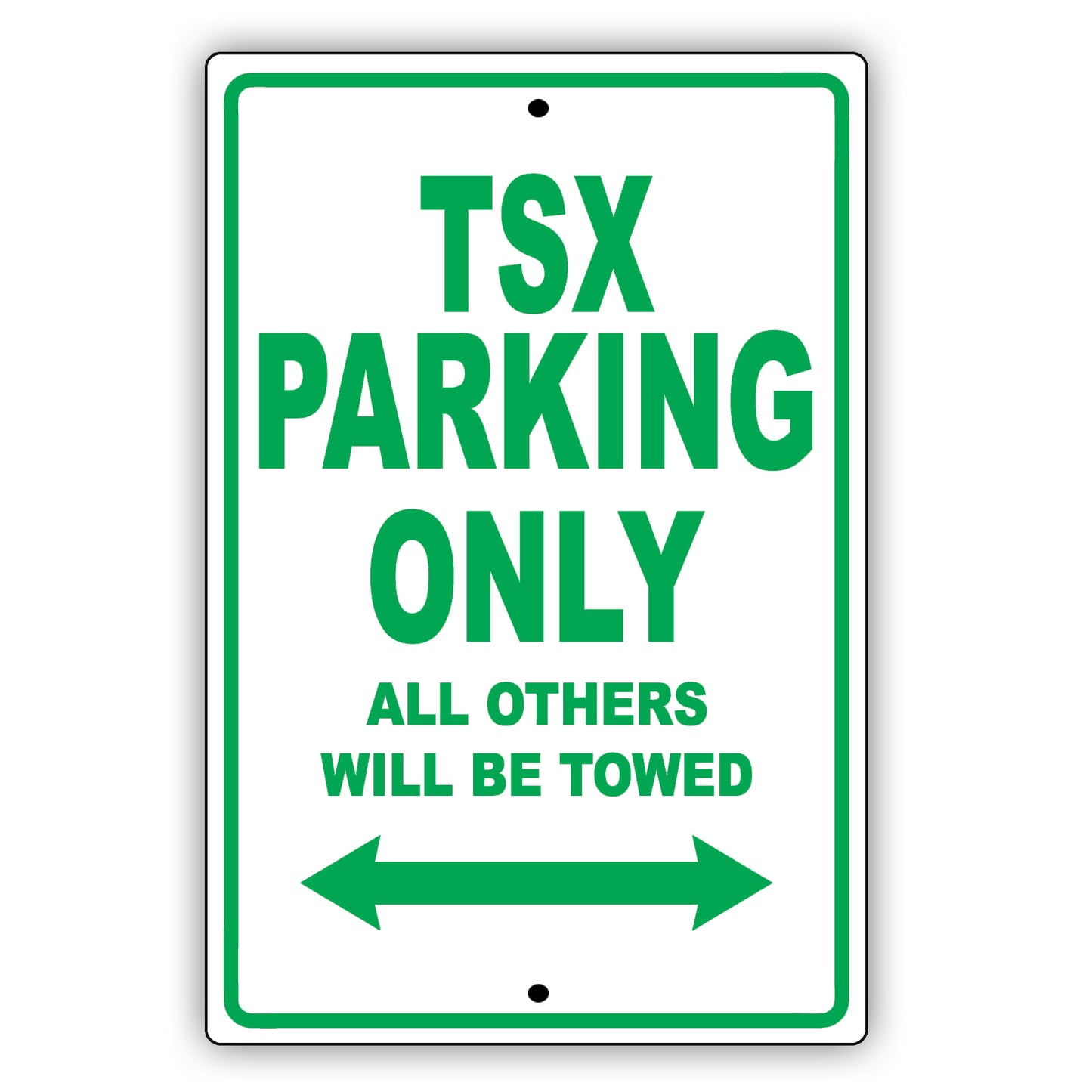 Acura Tsx Parking Only All Others Will Be Towed Aluminum Decor Garage Sign