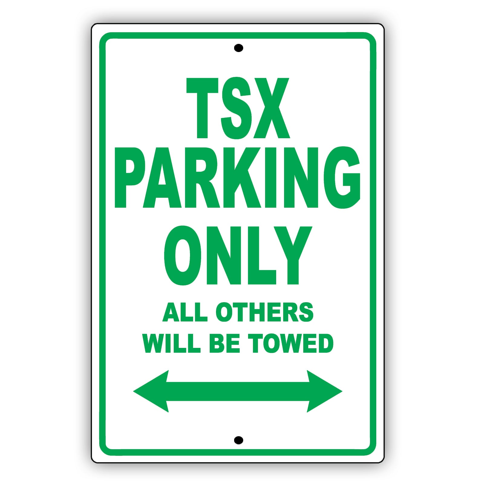 Acura Tsx Parking Only All Others Will Be Towed Aluminum Decor Garage Sign