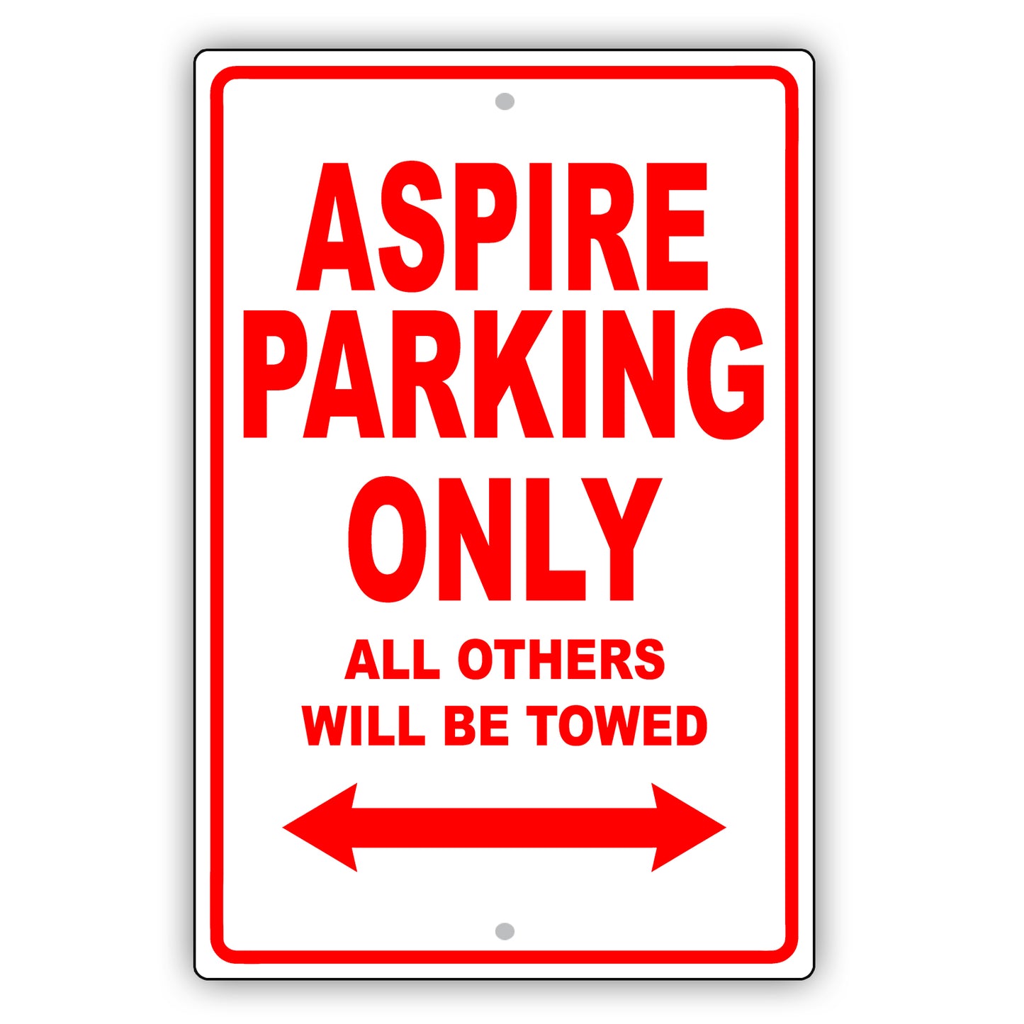 Ford Aspire Parking Only All Others Will Be Towed Aluminum Decor Garage Sign