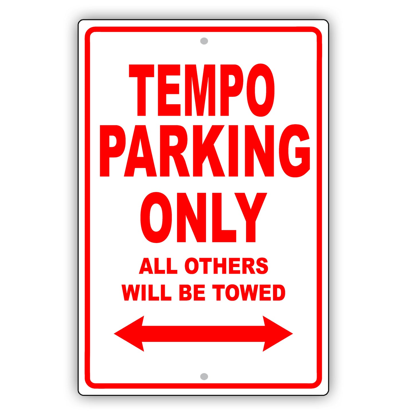 Ford Tempo Parking Only All Others Will Be Towed Aluminum Decor Garage Sign