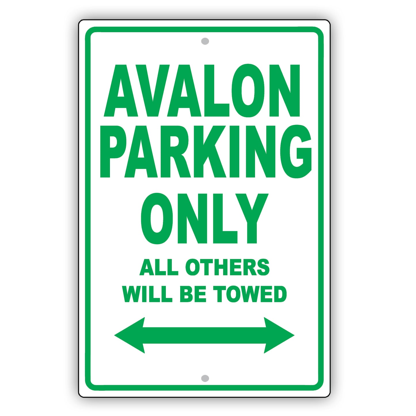 Toyota Avalon Parking Only All Others Will Be Towed Aluminum Decor Garage Sign