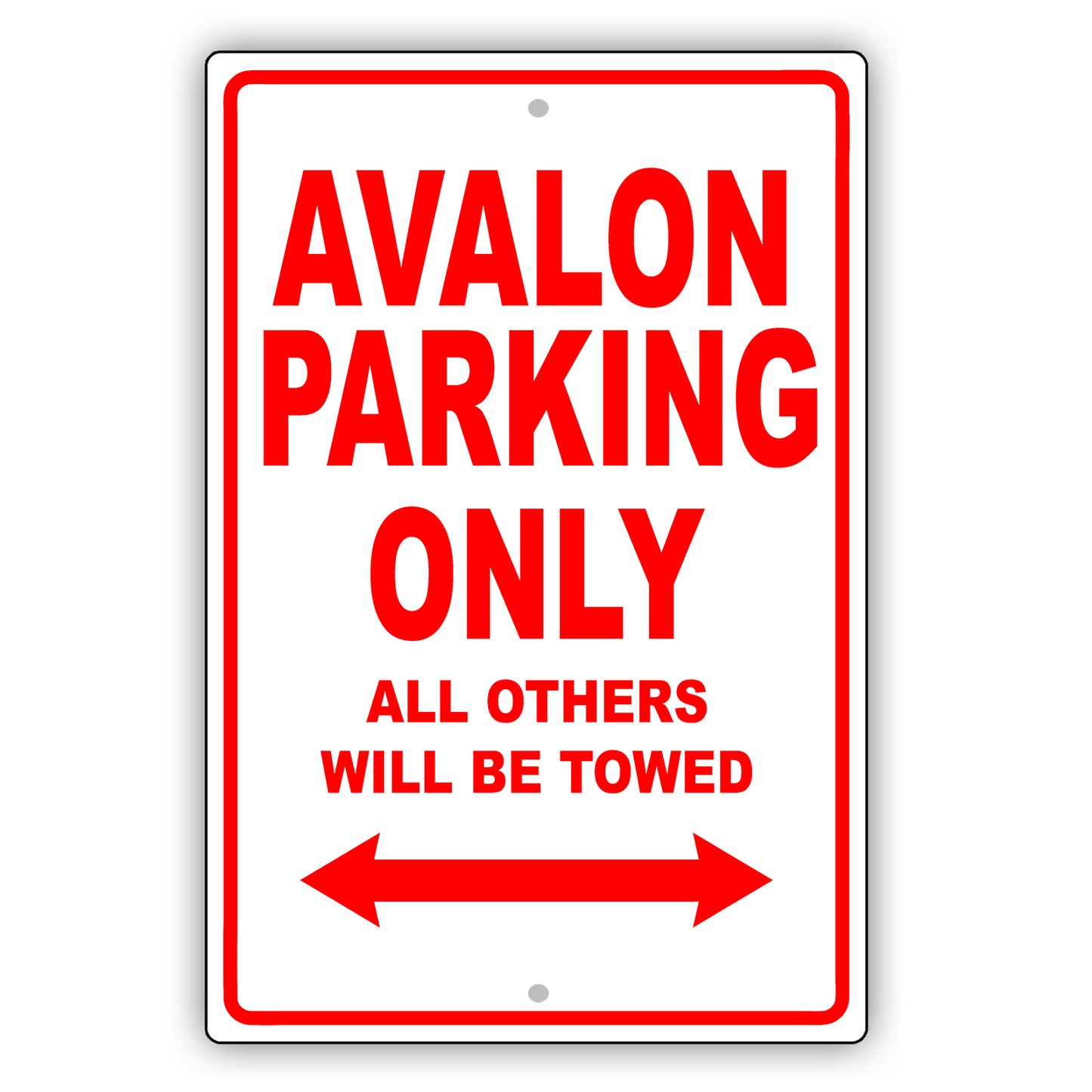Toyota Avalon Parking Only All Others Will Be Towed Aluminum Decor Garage Sign