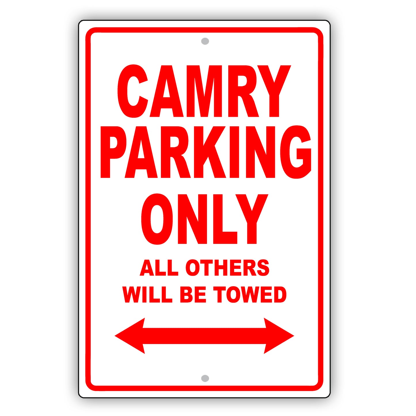 Toyota Camry Parking Only All Others Will Be Towed Aluminum Decor Garage Sign