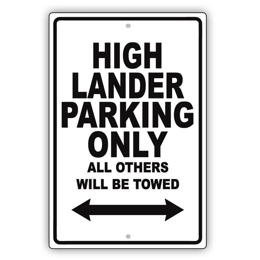 Toyota Highlander Parking Only All Others Will Be Towed Aluminum Decor Garage Sign