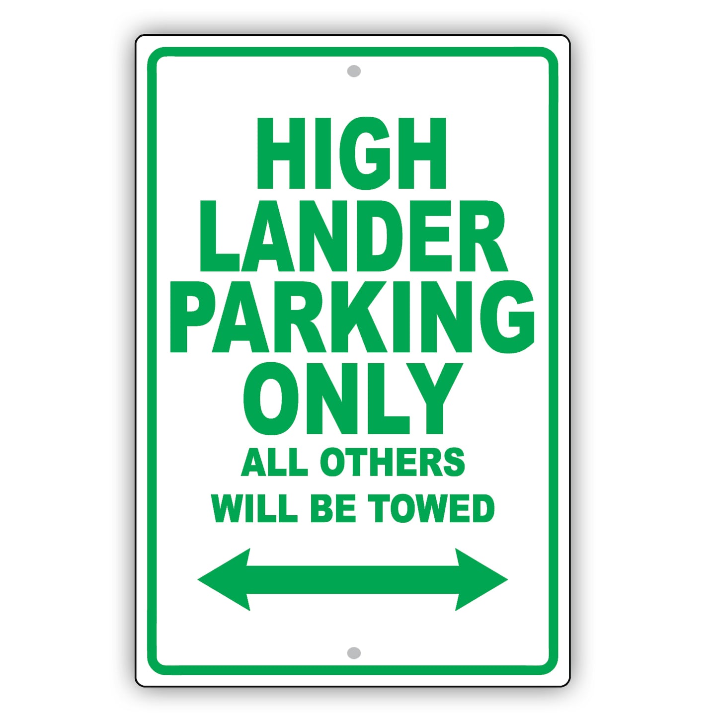 Toyota Highlander Parking Only All Others Will Be Towed Aluminum Decor Garage Sign