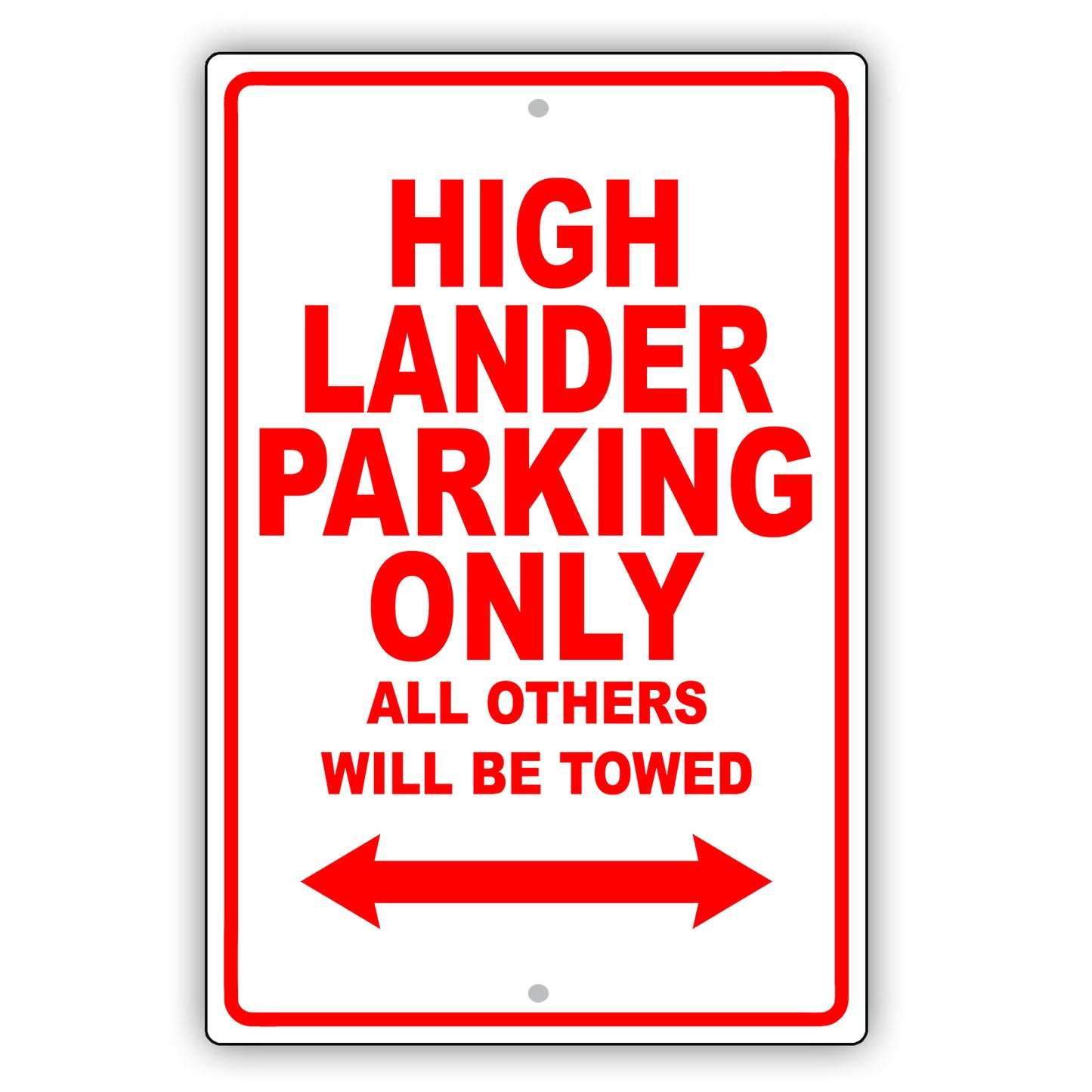 Toyota Highlander Parking Only All Others Will Be Towed Aluminum Decor Garage Sign