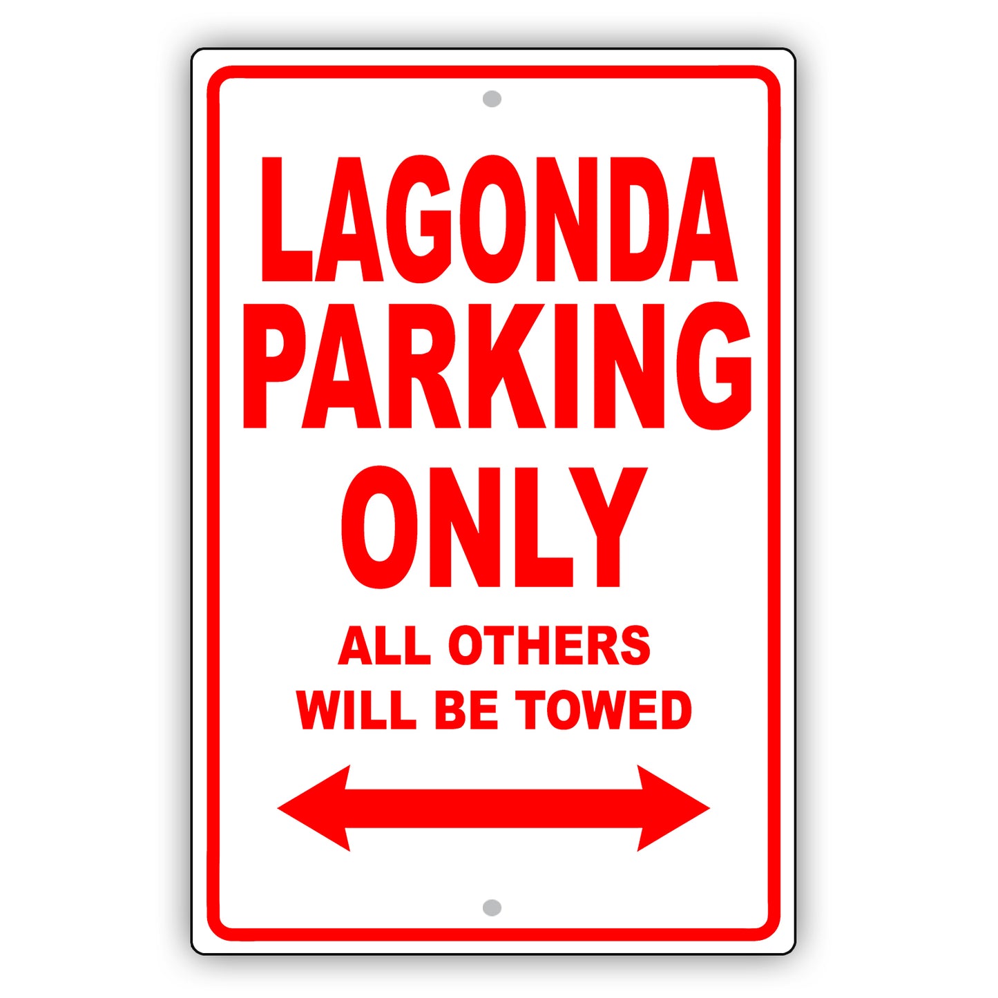 Aston Martin Lagonda Parking Only All Others Will Be Towed Aluminum Decor Garage Sign