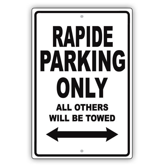 Aston Martin Rapide Parking Only All Others Will Be Towed Aluminum Decor Garage Sign