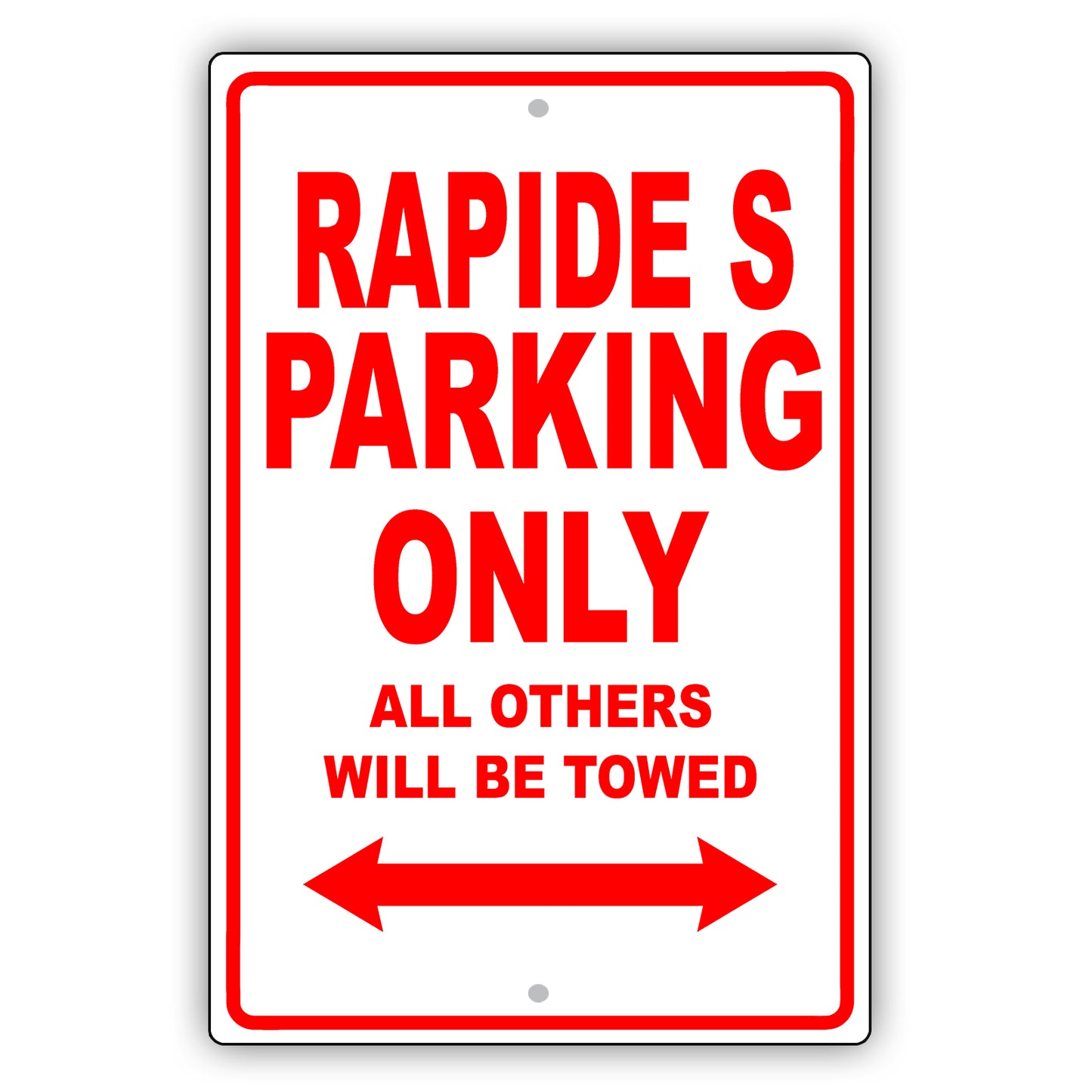 Aston Martin Rapide S Parking Only Others Will Be Towed Aluminum Decor Garage Sign