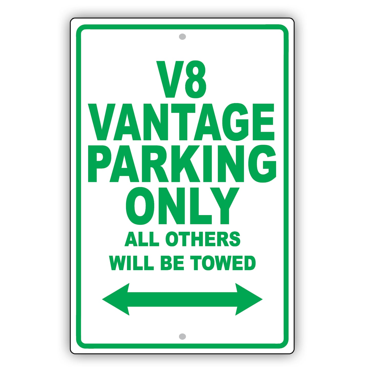 Aston Martin V8 Vantage Parking Only All Others Will Be Towed Aluminum Garage Sign