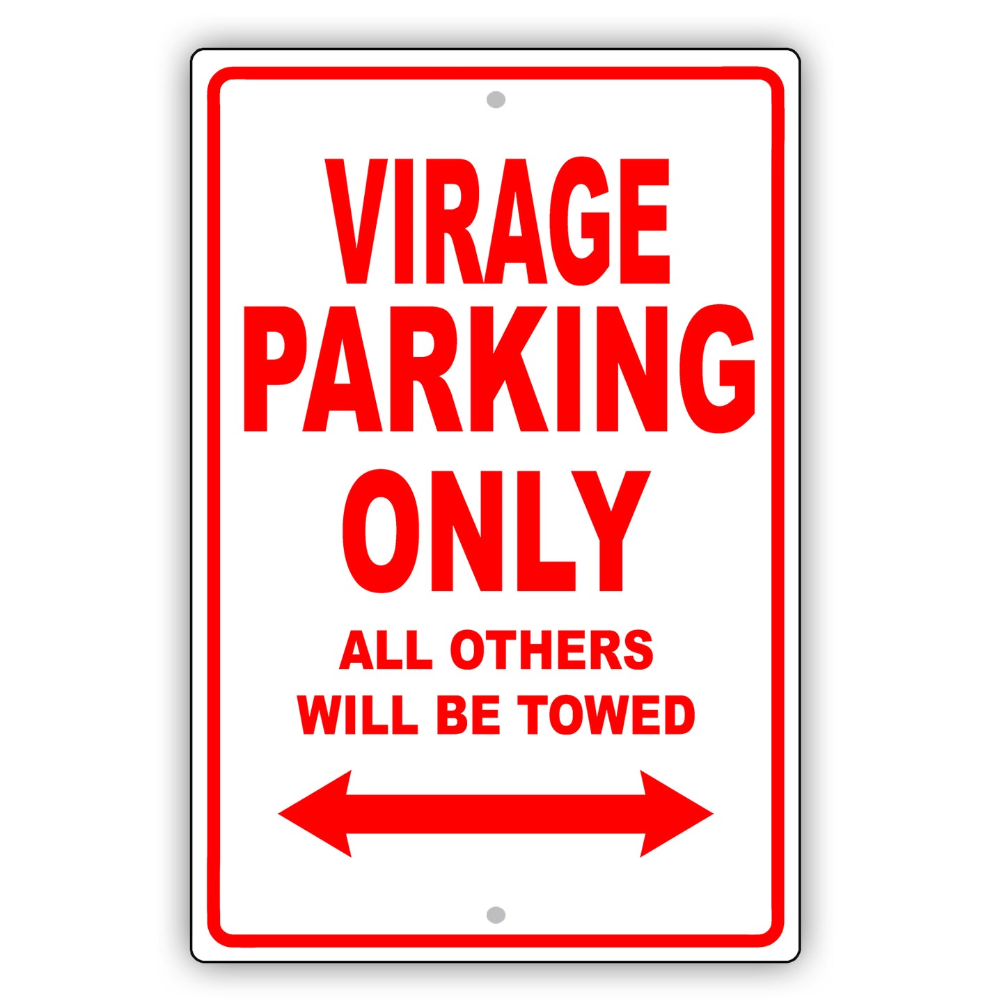 Aston Martin Virage Parking Only All Others Will Be Towed Aluminum Decor Garage Sign