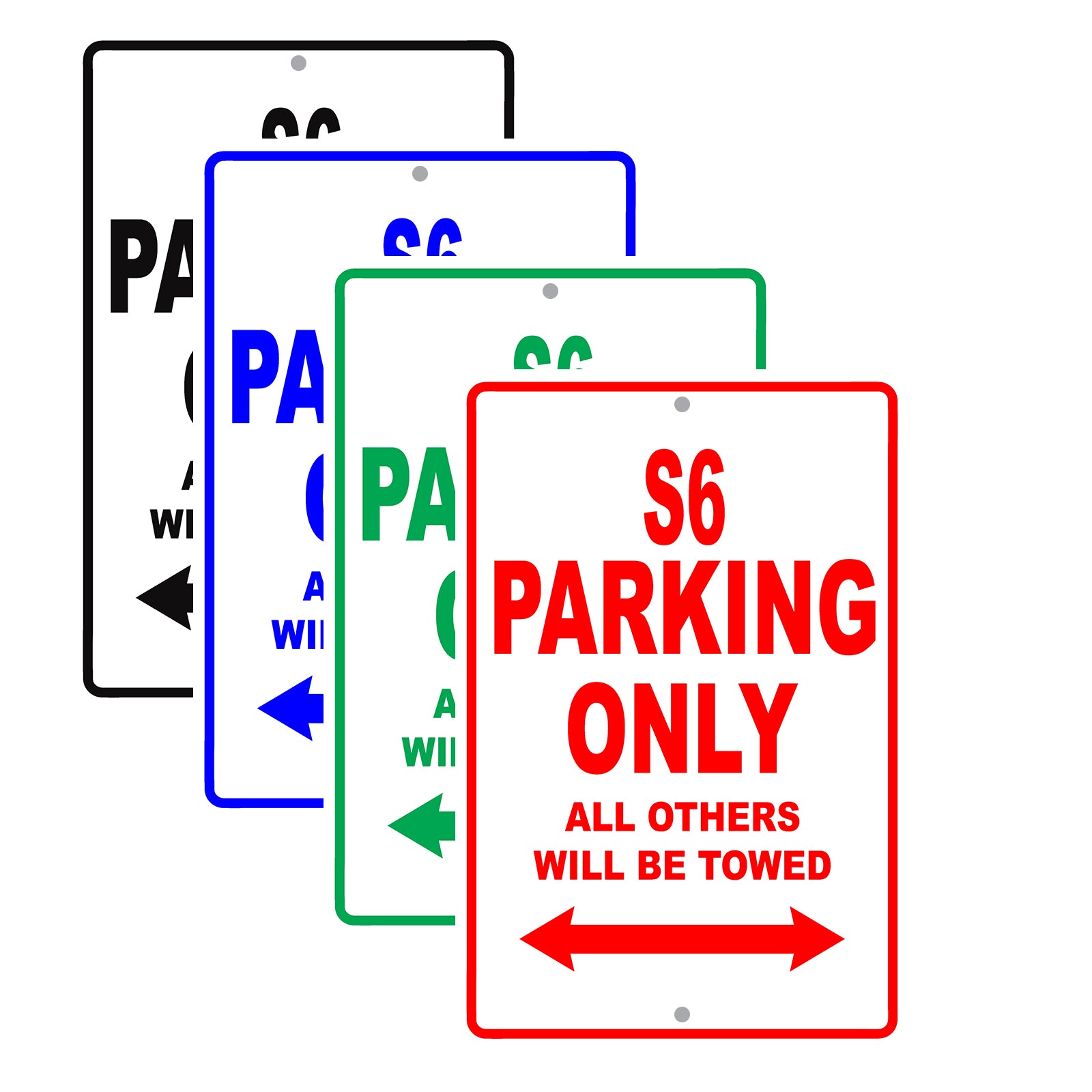 Audi S6 Parking Only All Others Will Be Towed Aluminum Decor Garage Sign