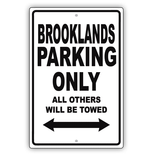 Bentley Brooklands Parking Only All Others Will Be Towed Aluminum Decor Garage Sign