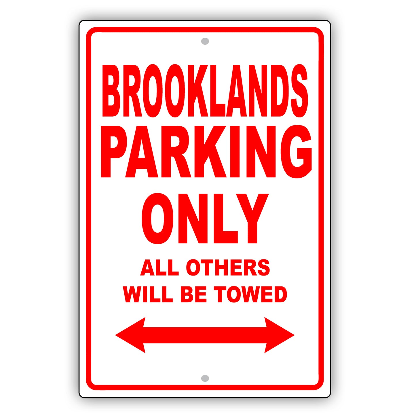 Bentley Brooklands Parking Only All Others Will Be Towed Aluminum Decor Garage Sign