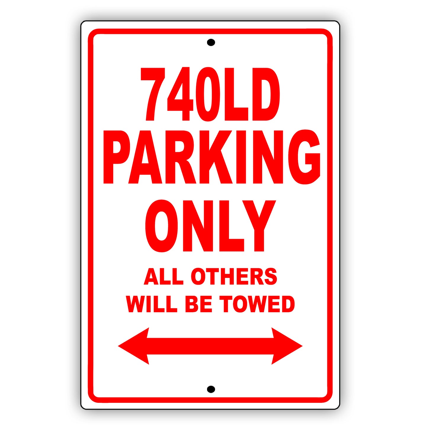 Bmw 740ld Parking Only All Others Will Be Towed Aluminum Decor Garage Sign