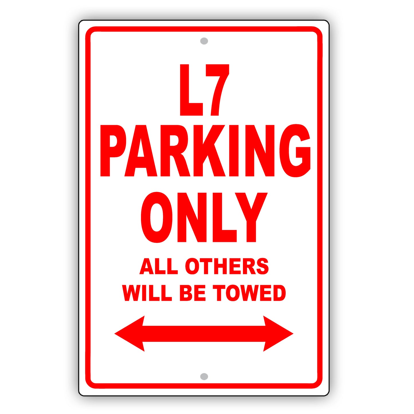 Bmw L7 Parking Only All Others Will Be Towed Aluminum Decor Garage Sign
