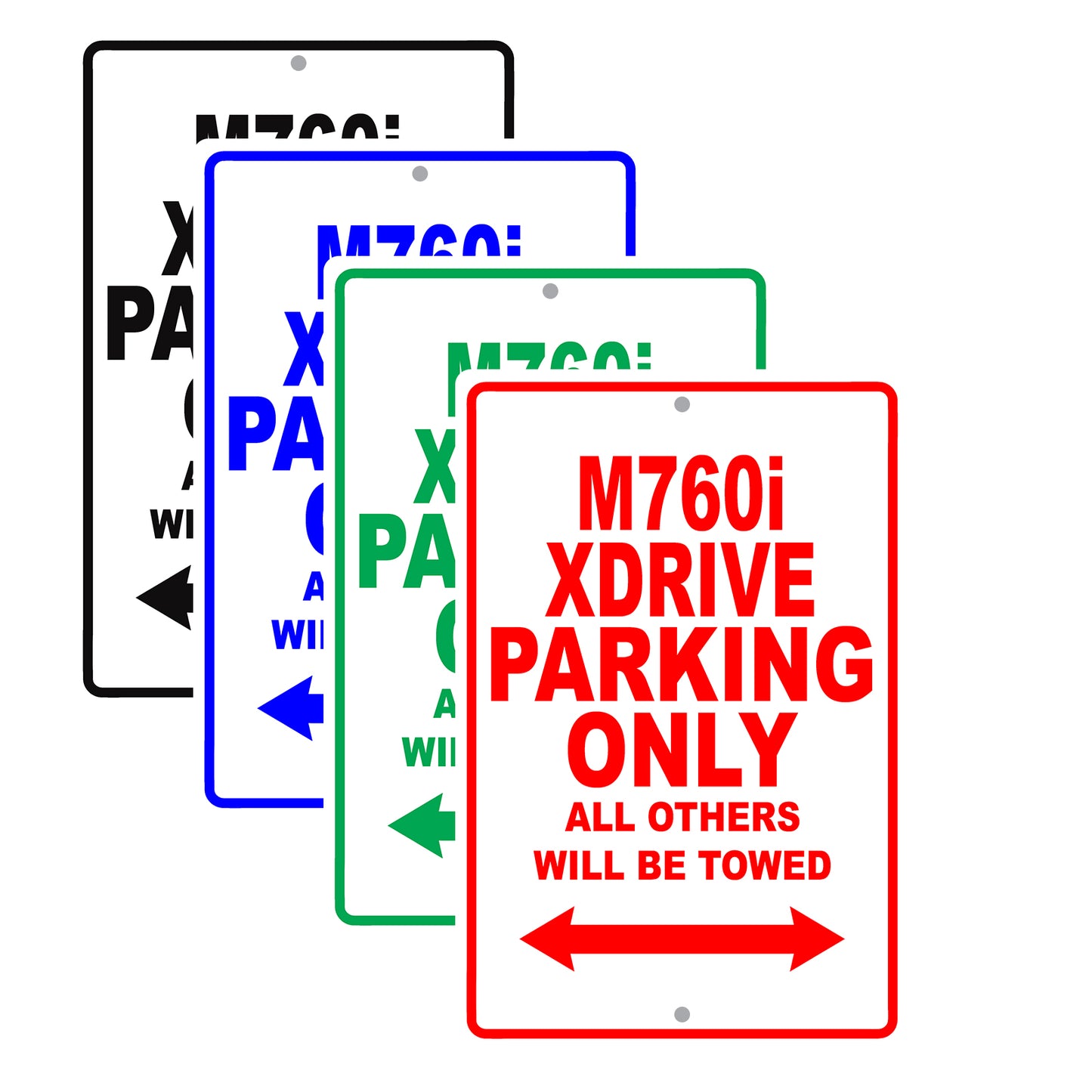 Bmw M760i Xdrive Parking Only Others Will Be Towed Aluminum Decor Garage Sign