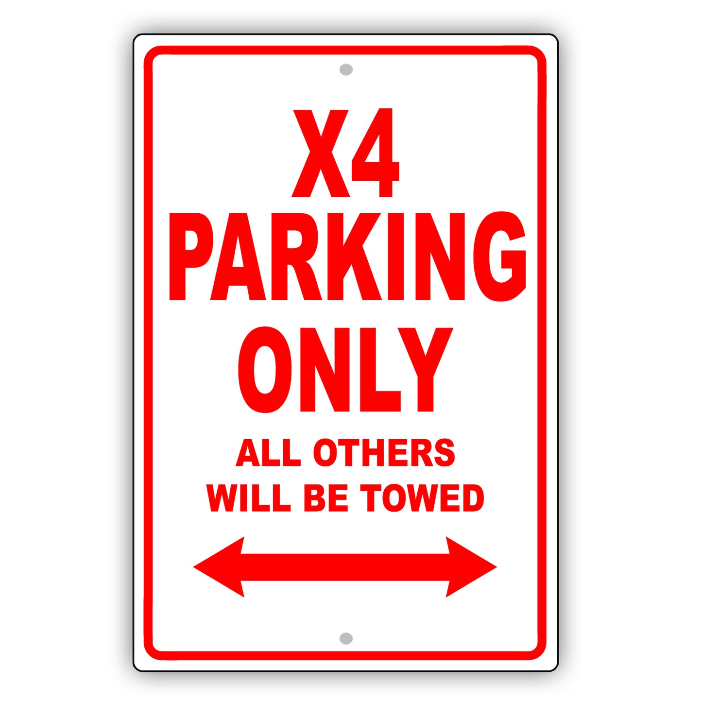 Bmw X4 Parking Only All Others Will Be Towed Aluminum Decor Garage Sign