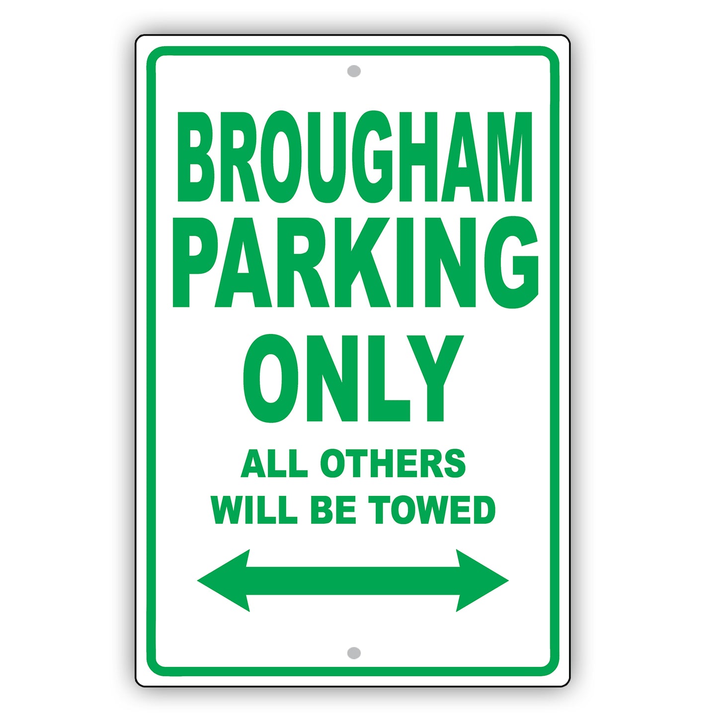 Cadillac Brougham Parking Only All Others Will Be Towed Aluminum Decor Garage Sign