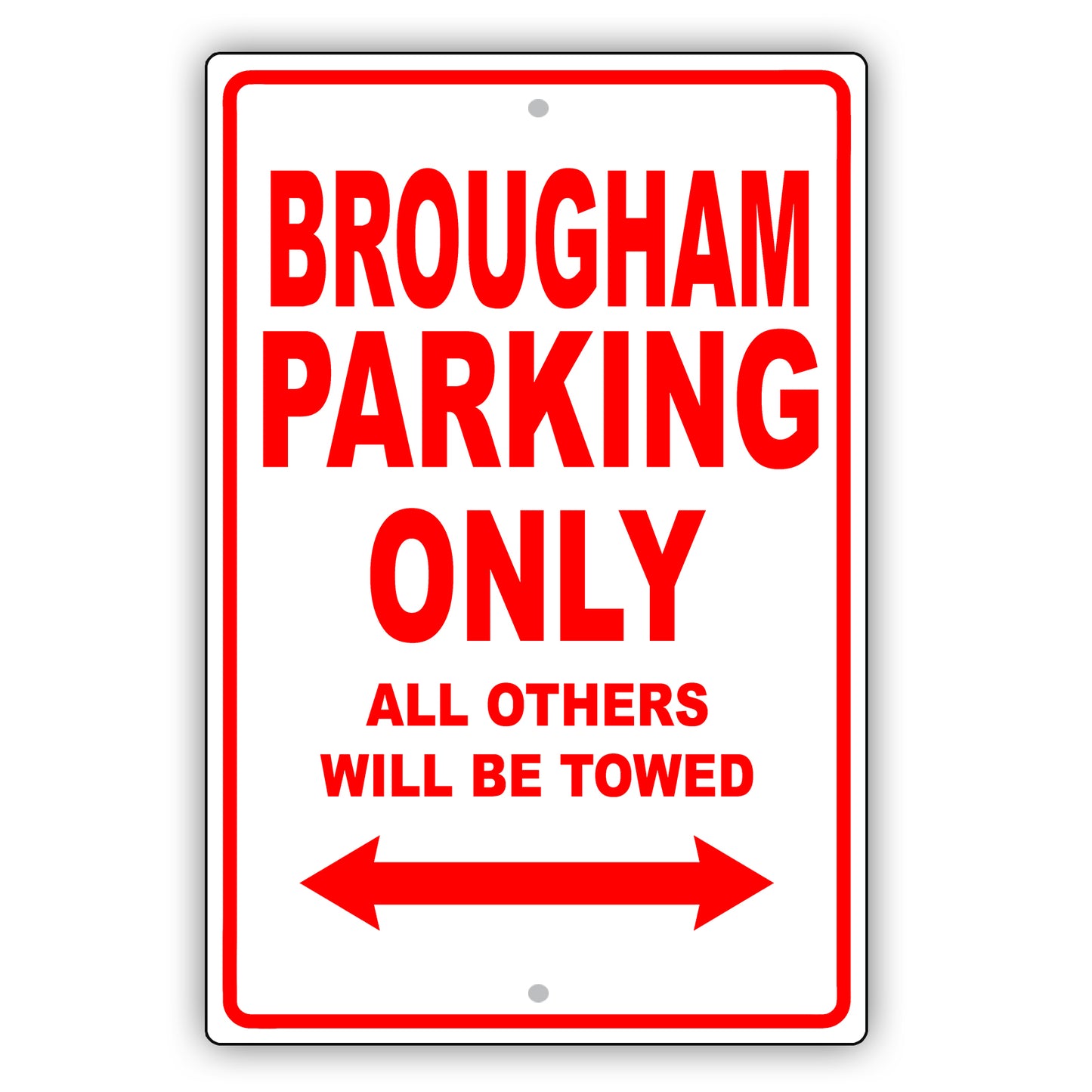 Cadillac Brougham Parking Only All Others Will Be Towed Aluminum Decor Garage Sign