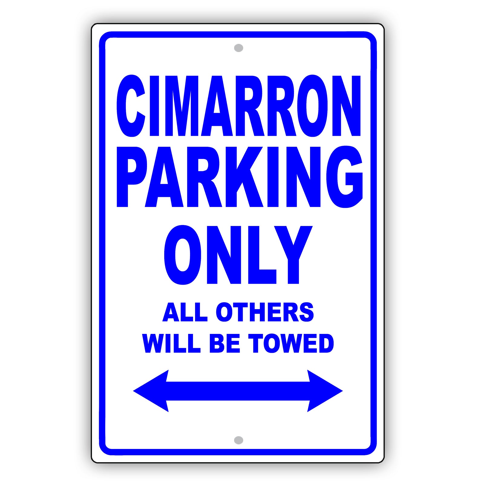 Cadillac Cimarron Parking Only All Others Will Be Towed Aluminum Decor Garage Sign