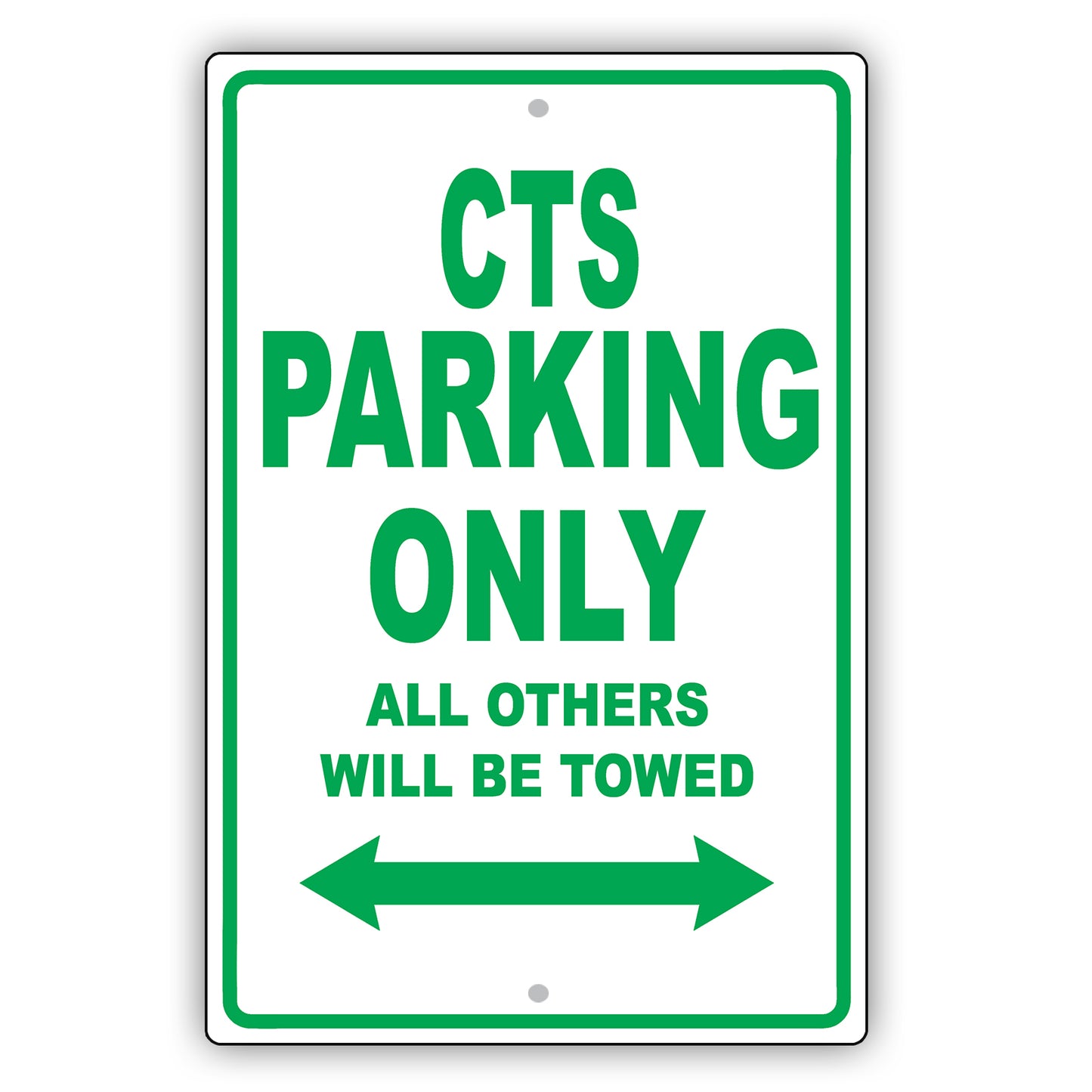 Cadillac Cts Parking Only All Others Will Be Towed Aluminum Decor Garage Sign