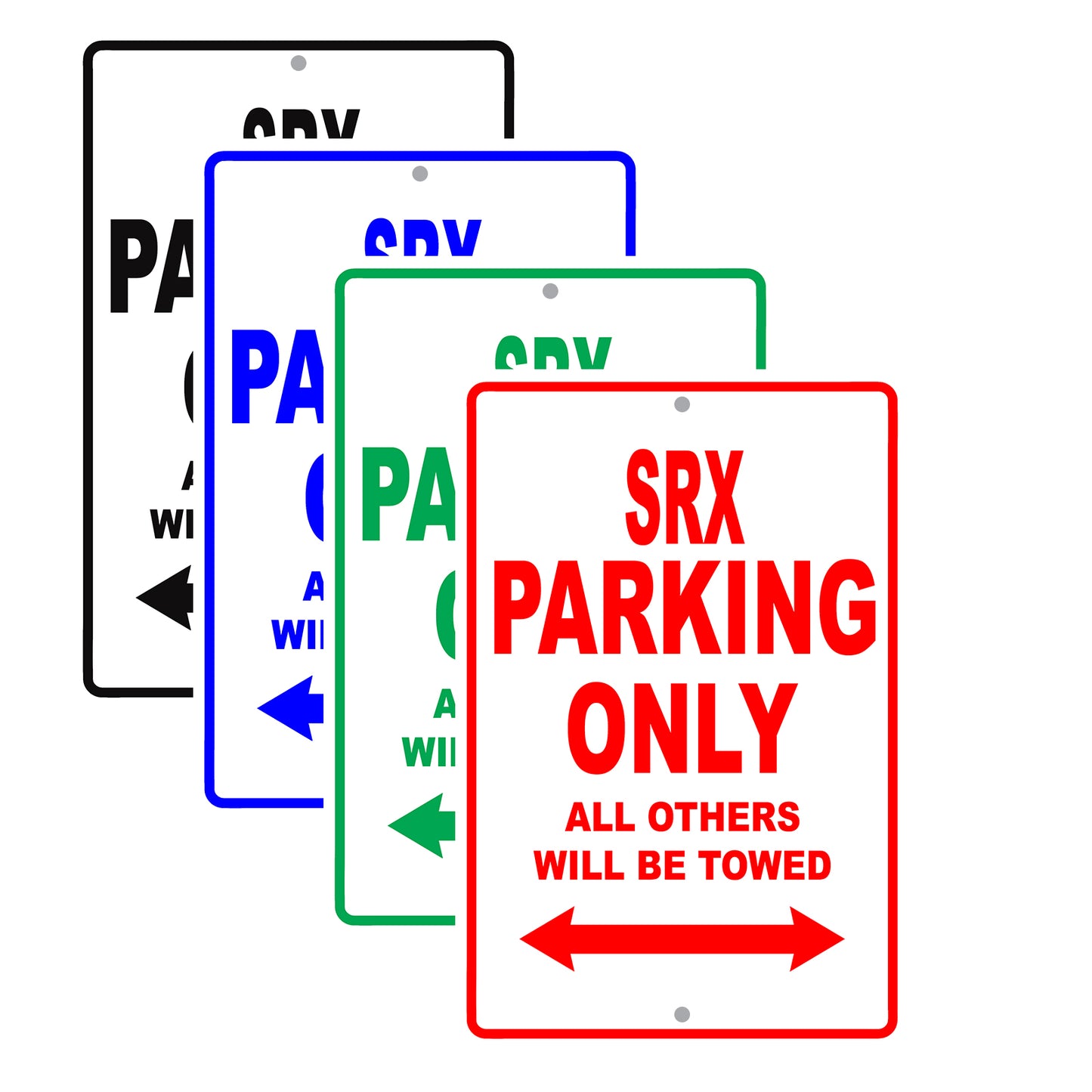 Cadillac Srx Parking Only All Others Will Be Towed Aluminum Decor Garage Sign