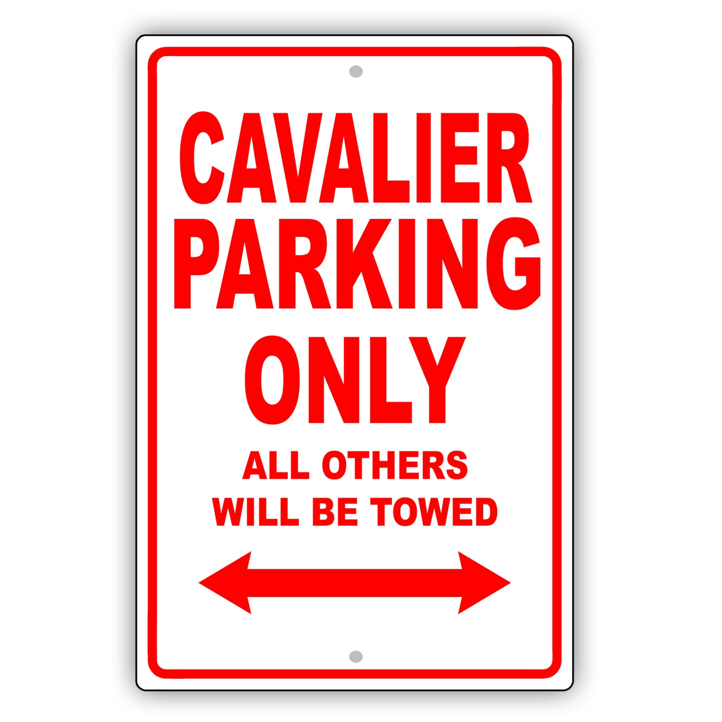 Chevrolet Cavalier Parking Only All Others Will Be Towed Aluminum Decor Garage Sign
